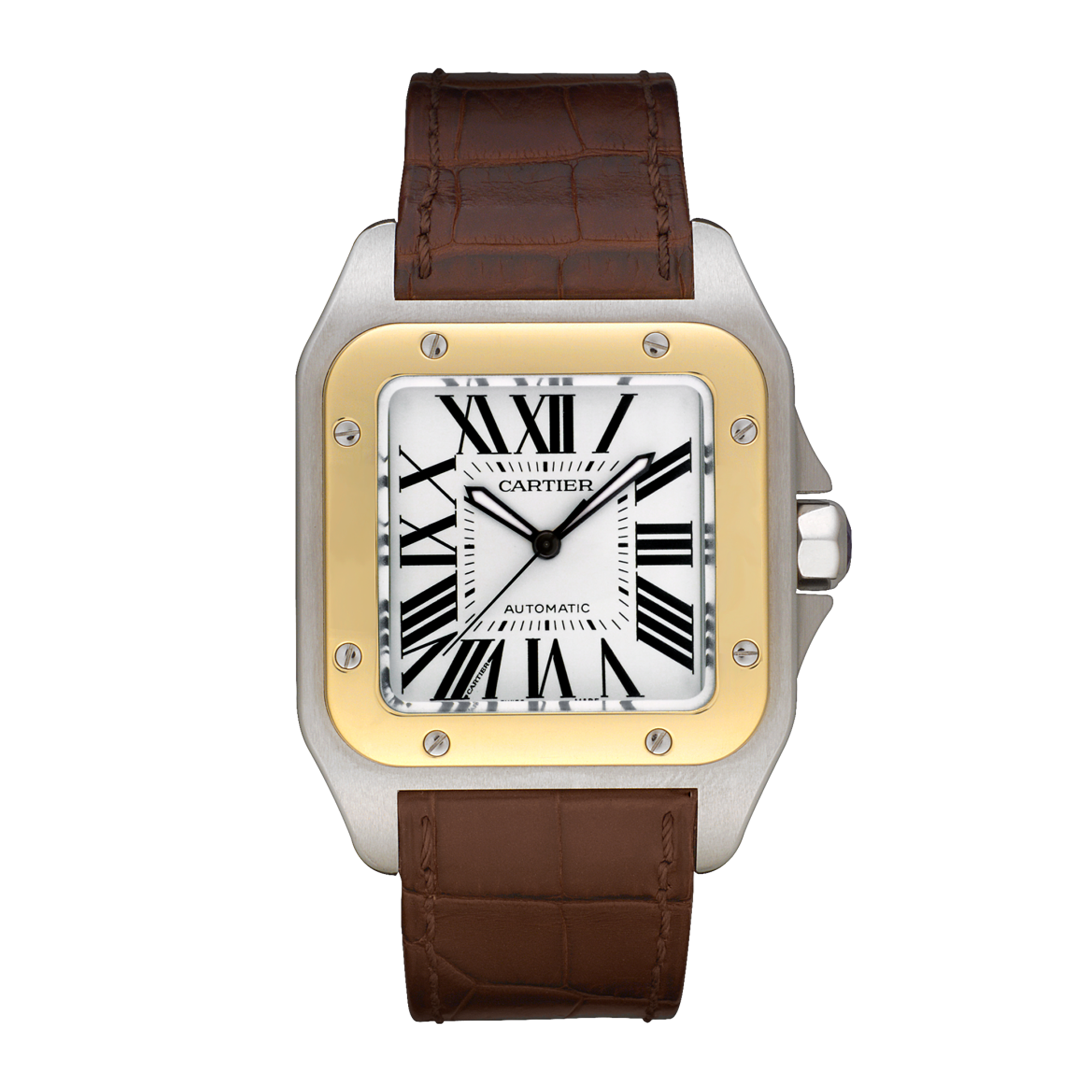 Santos de Cartier Yellow Gold & Steel Silver Dial 38mm Product Image