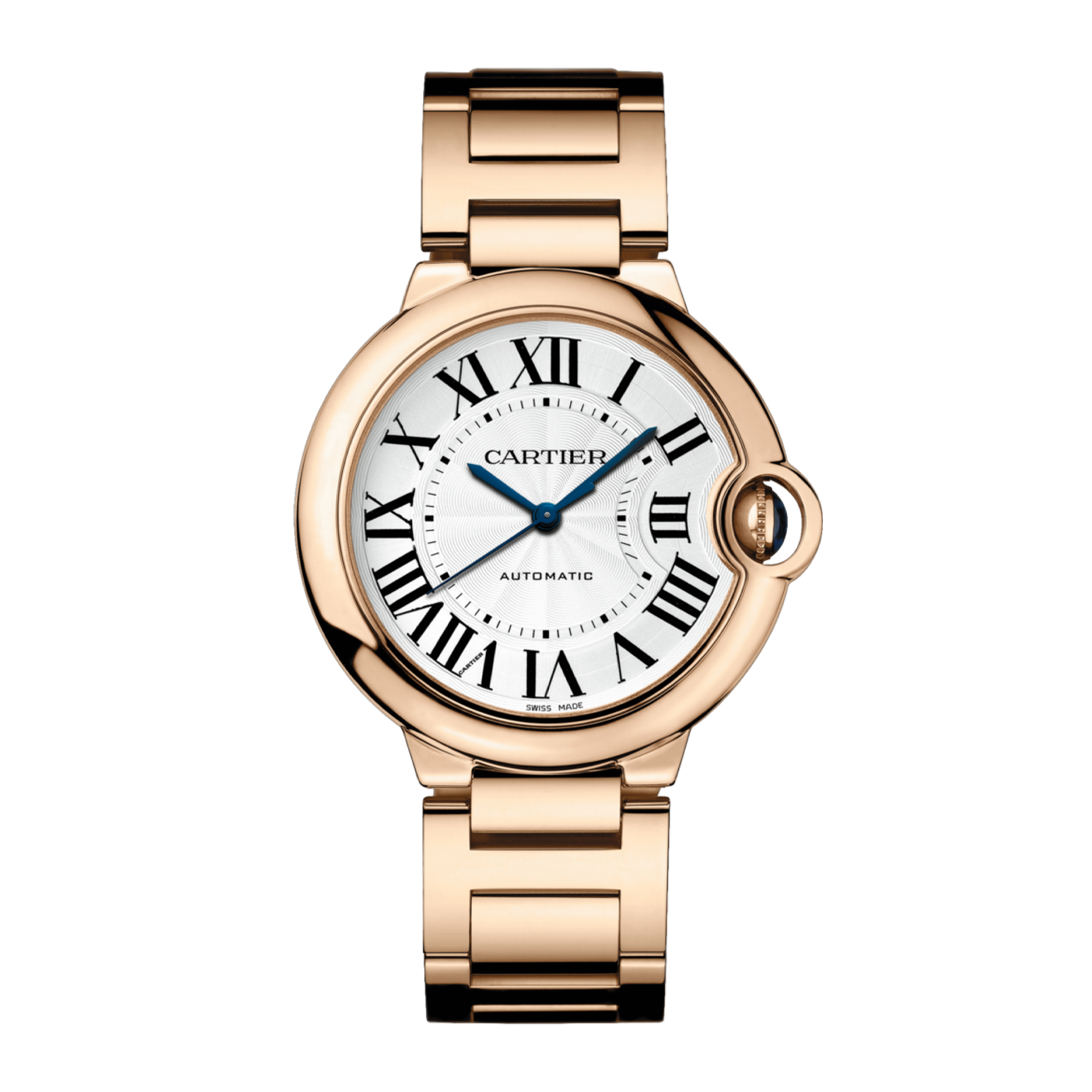 Cartier Ballon Blanc de Cartier Rose Gold Diamond Silver Dial 26mm 