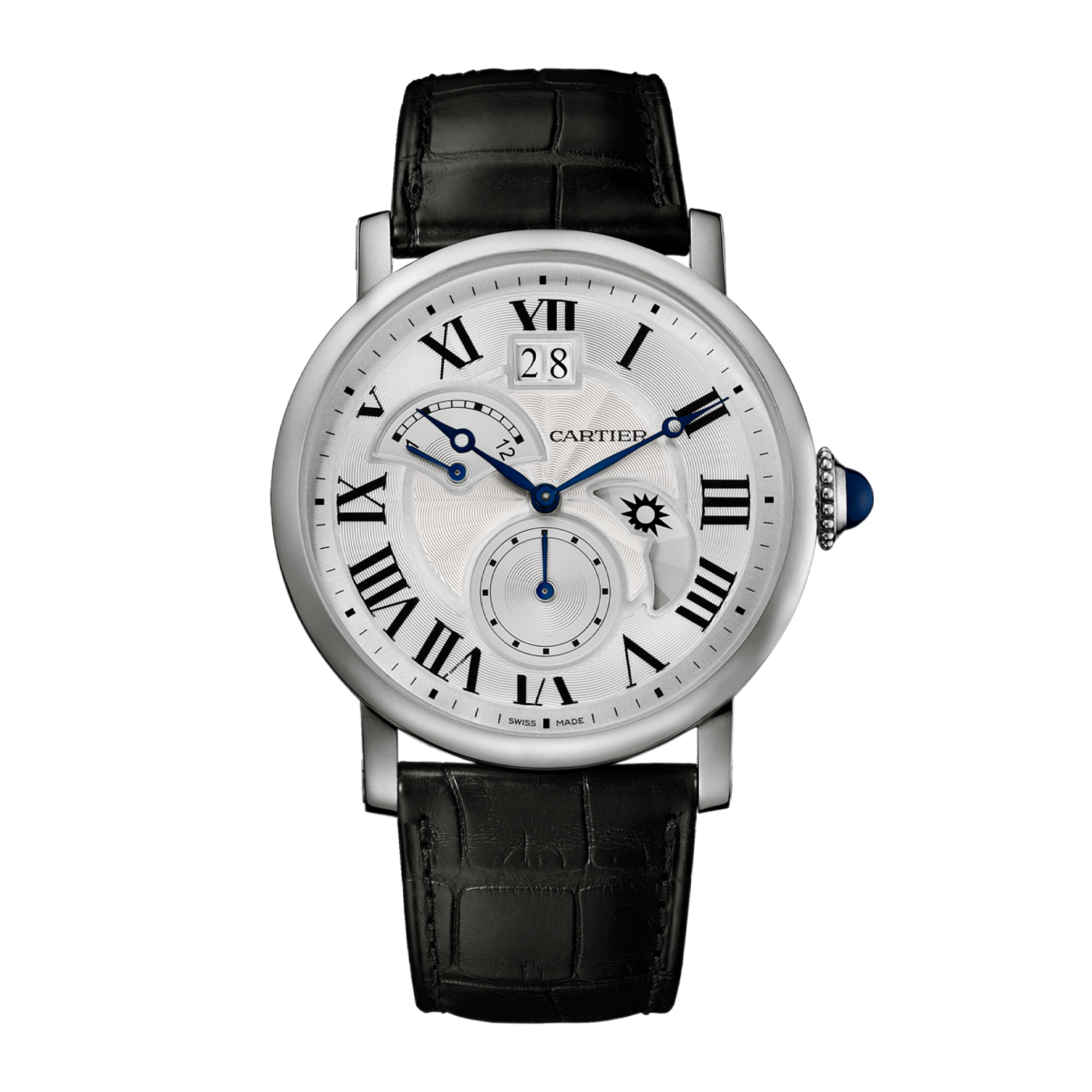 Rotonde de Cartier Second Time Zone Steel Silver Dial 42mm Product Image