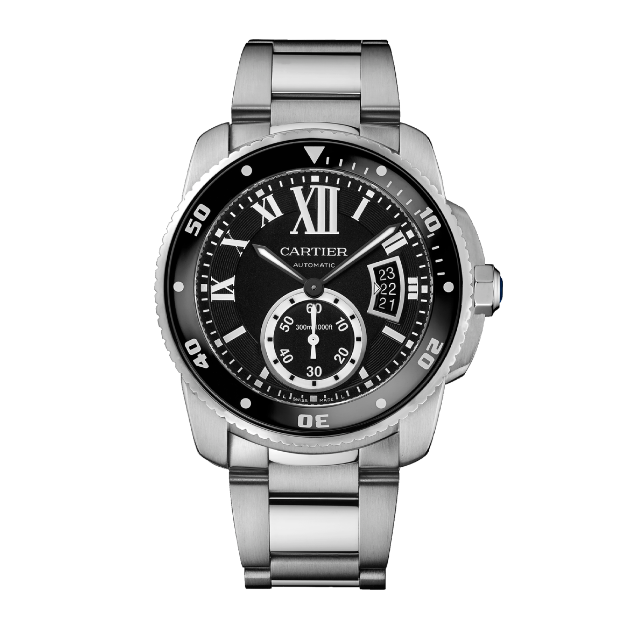 Cartier Calibre de Cartier Steel Black Dial 42mm WSCA0006