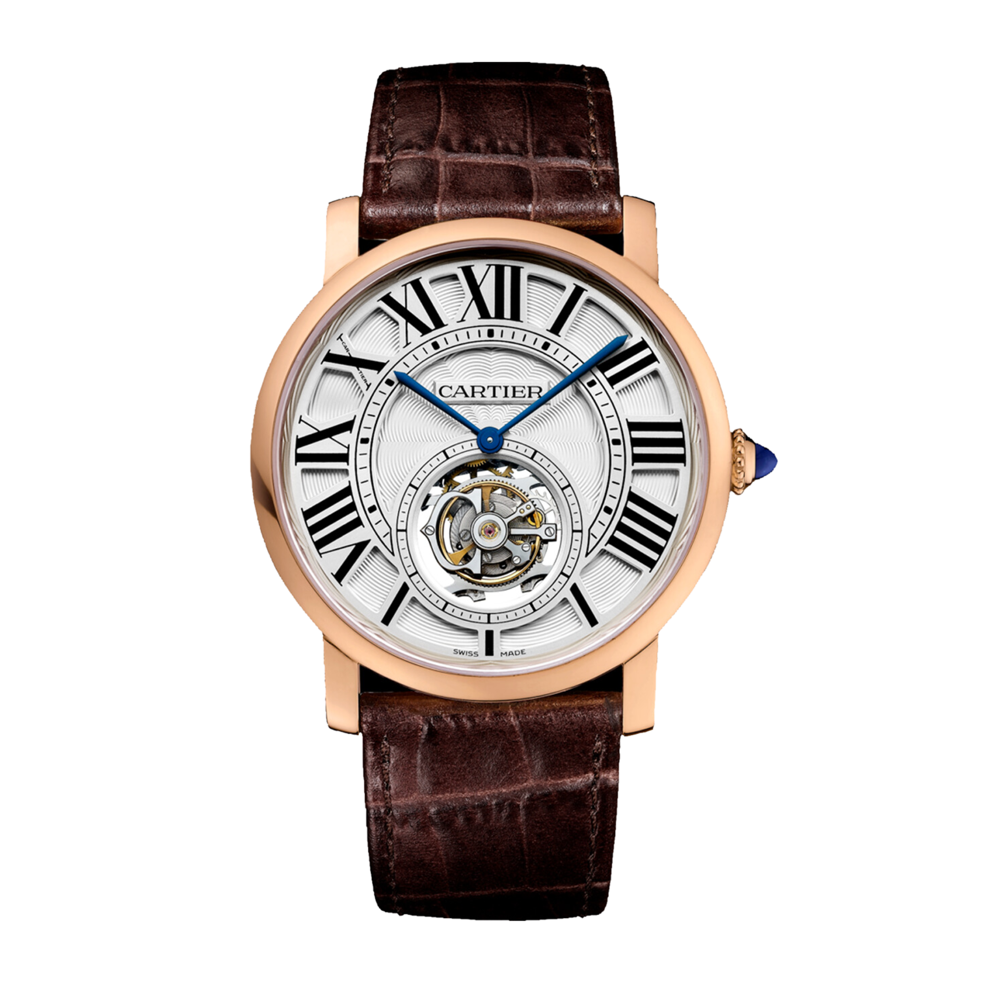 Cartier Drive de Cartier Flying Tourbillon Rose Gold Silver Dial