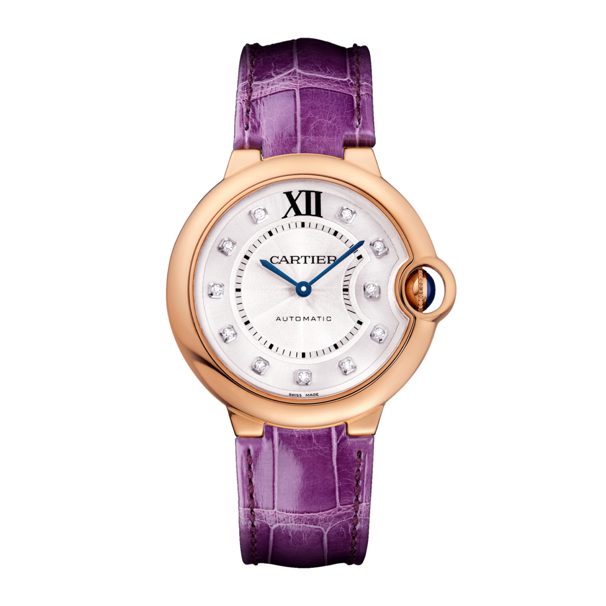 Ballon Bleu de Cartier Rose Gold Silver Dial 36mm Product Image