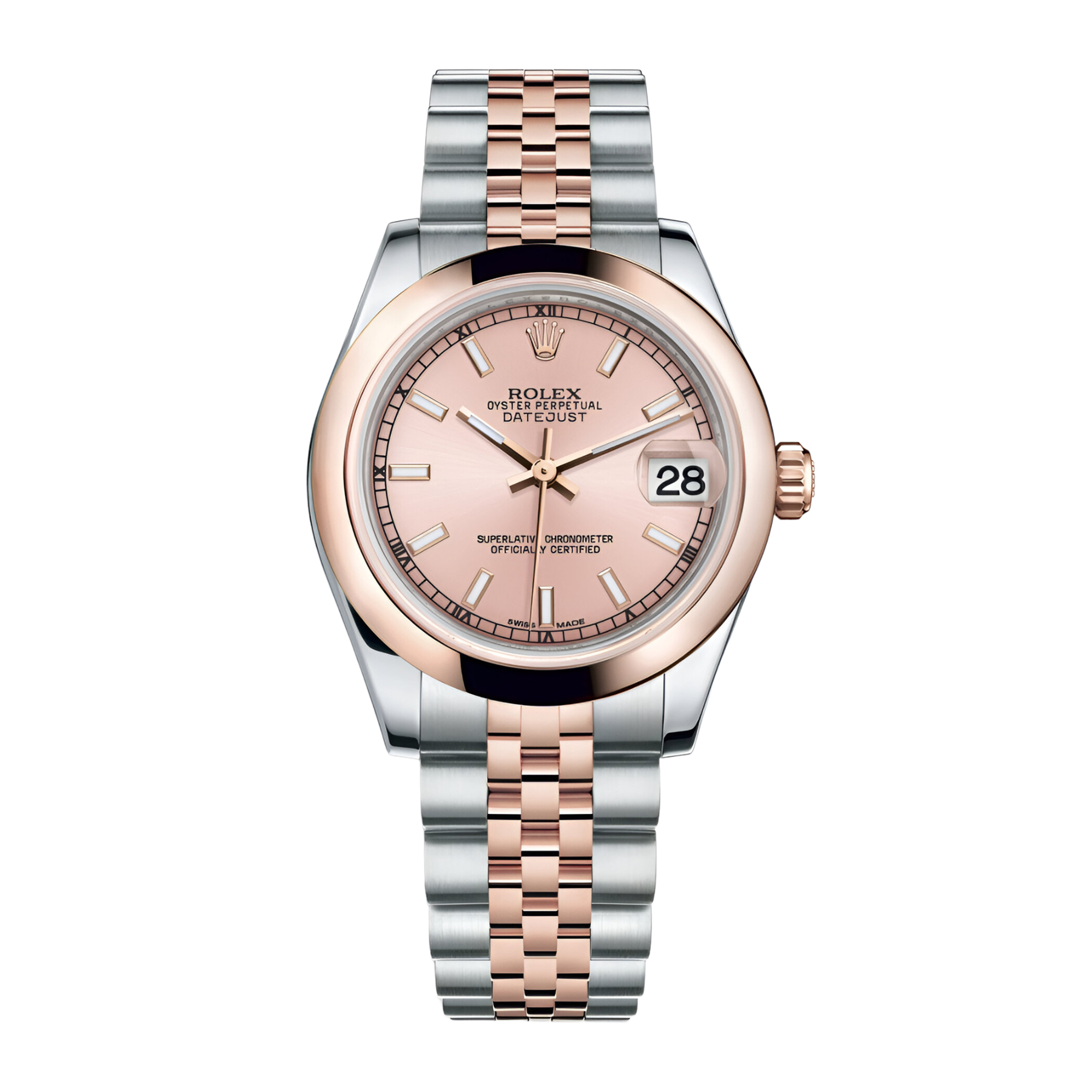 Datejust Rose Gold & Steel Jubilee Pink Dial 31mm Product Image