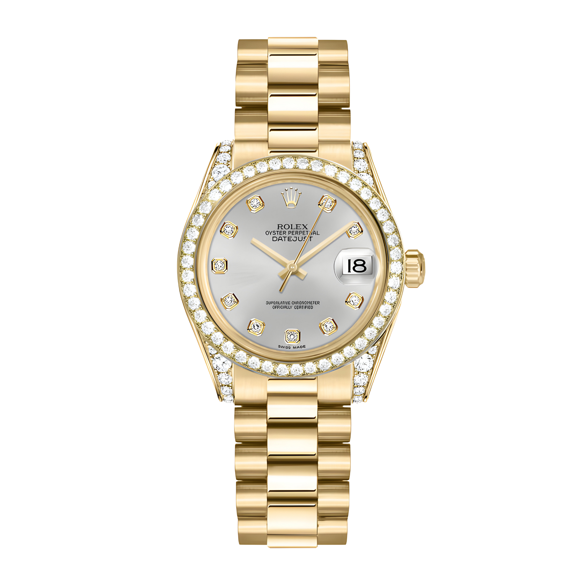 Datejust Yellow Gold Diamond Silver Dial 31mm Product Image