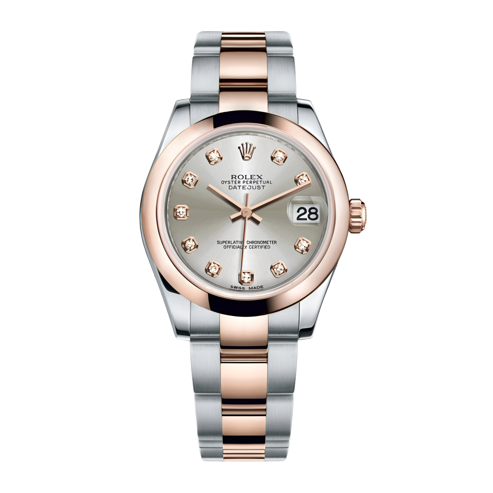 Datejust Rose Gold & Steel Silver Dial 31mm Product Image