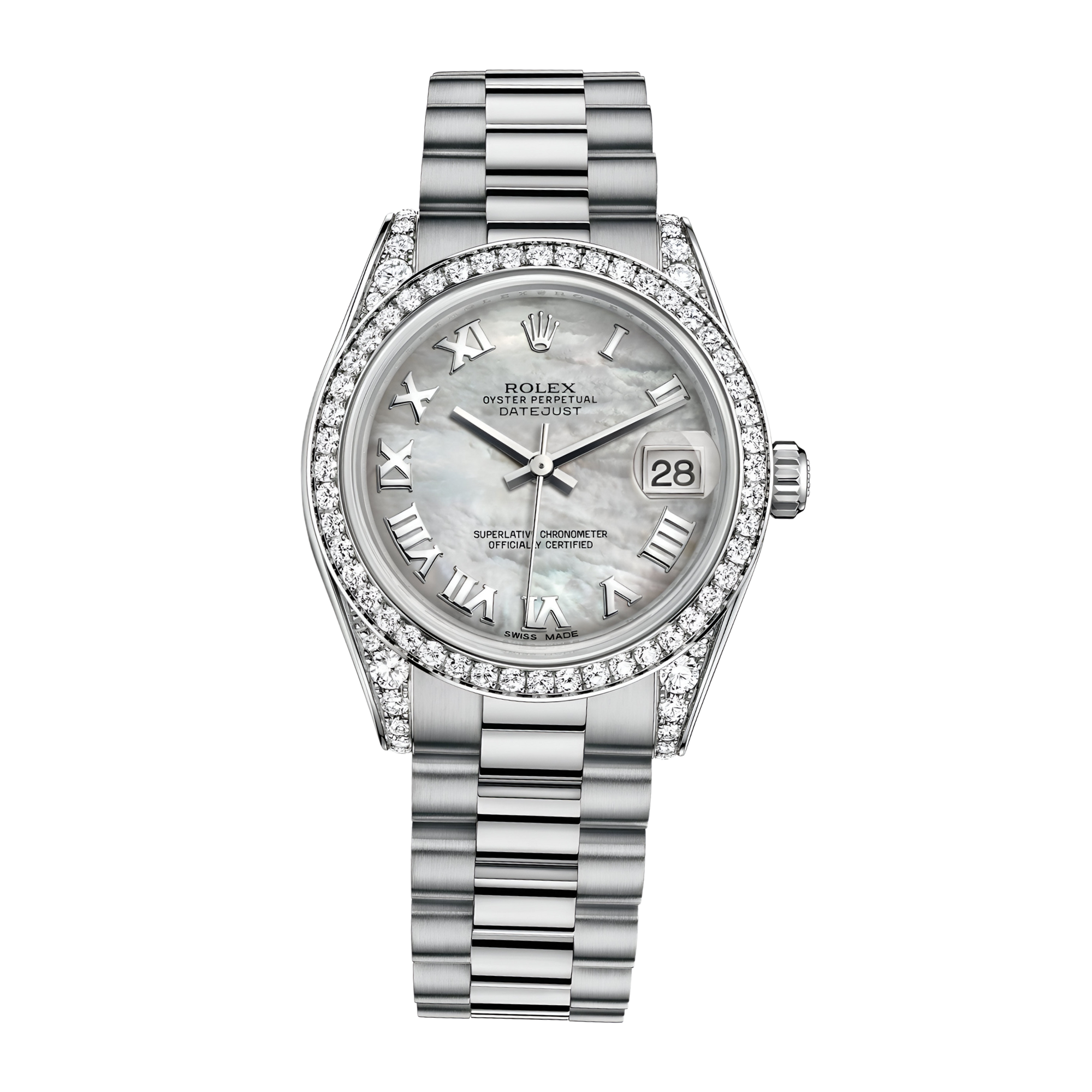 Rolex Datejust Steel Diamond Mother of Pearl Dial 36mm