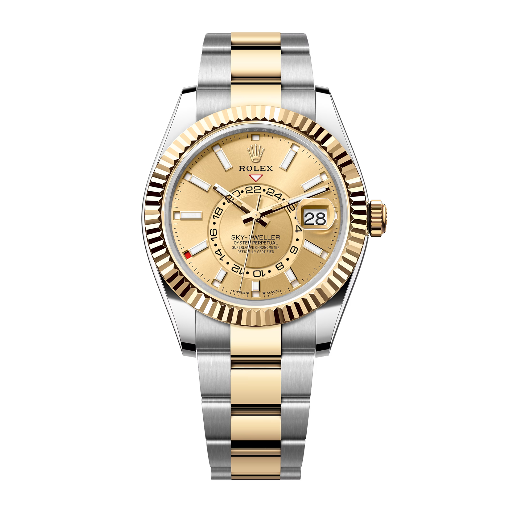 Rolex Sky-Dweller Yellow Gold & Steel Champagne Dial 42mm 336933