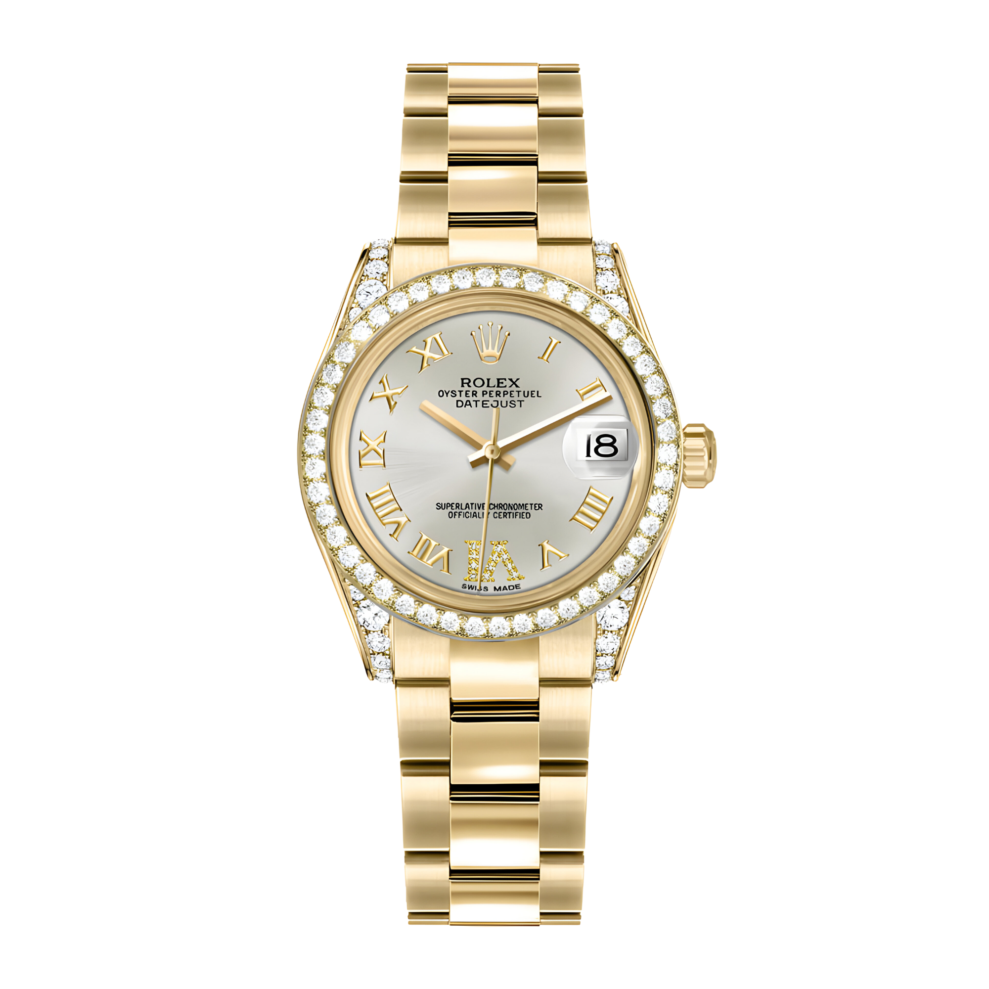 Datejust Yellow Gold Diamond Silver Dial 31mm Product Image