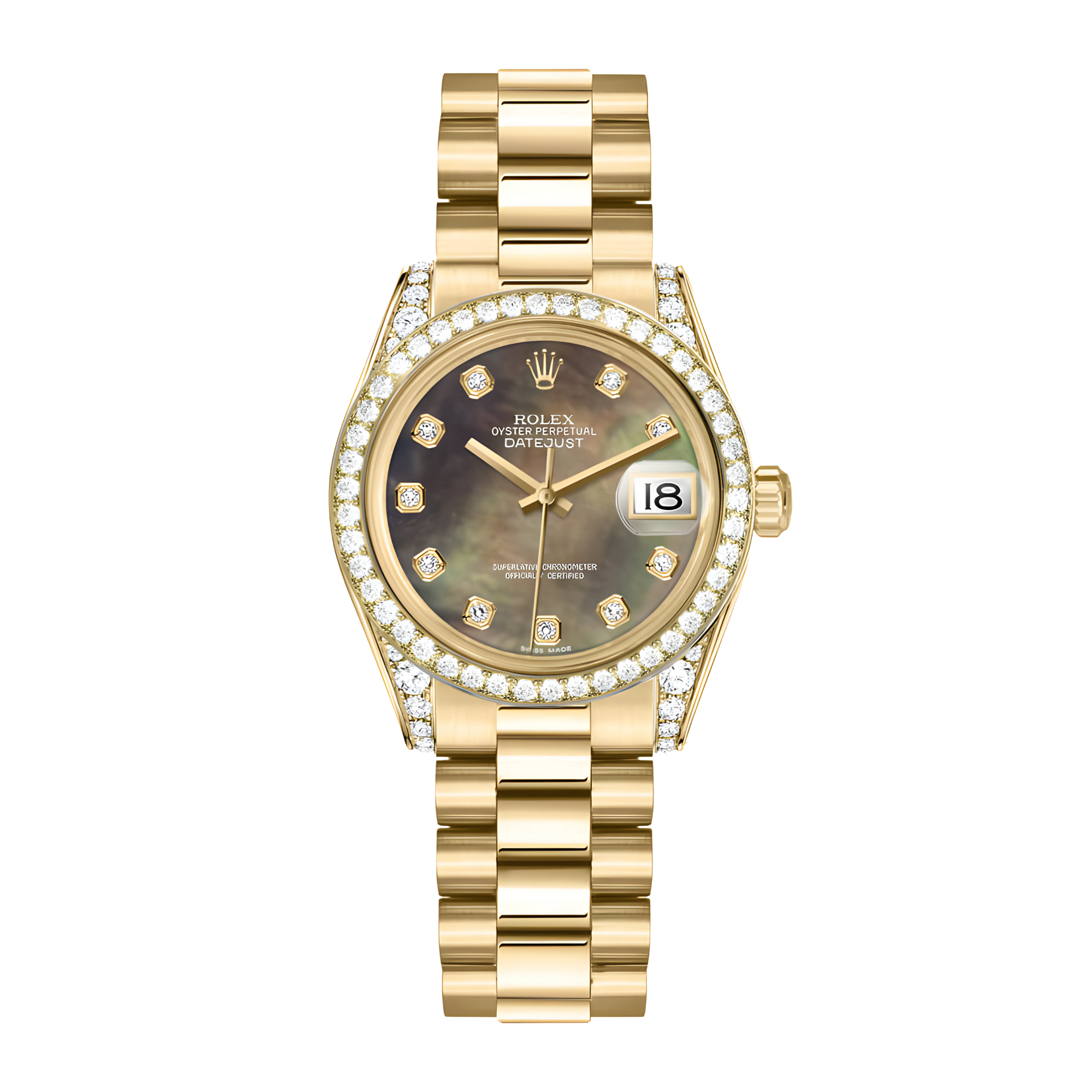 Datejust Yellow Gold Black Mother of Pearl Dial 31mm Product Image