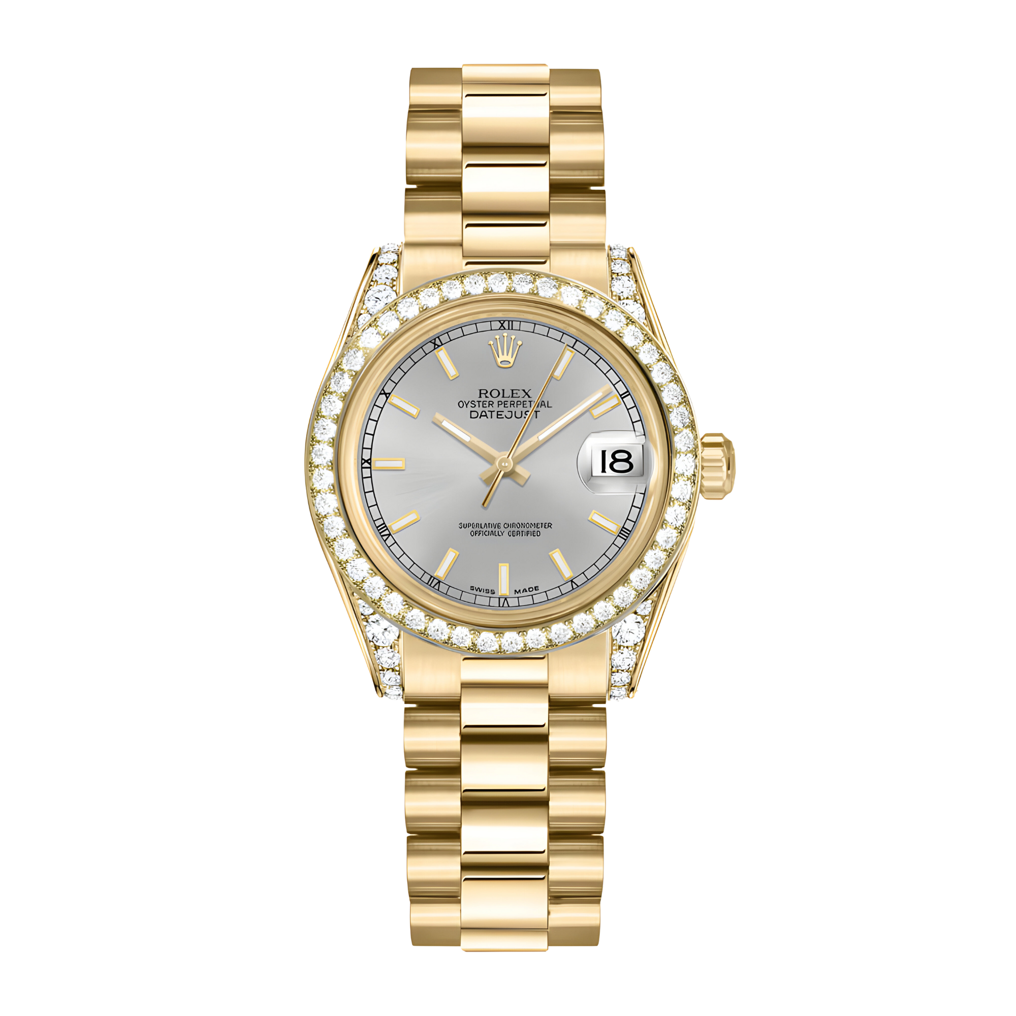 Datejust Yellow Gold Diamond Silver Dial 31mm Product Image