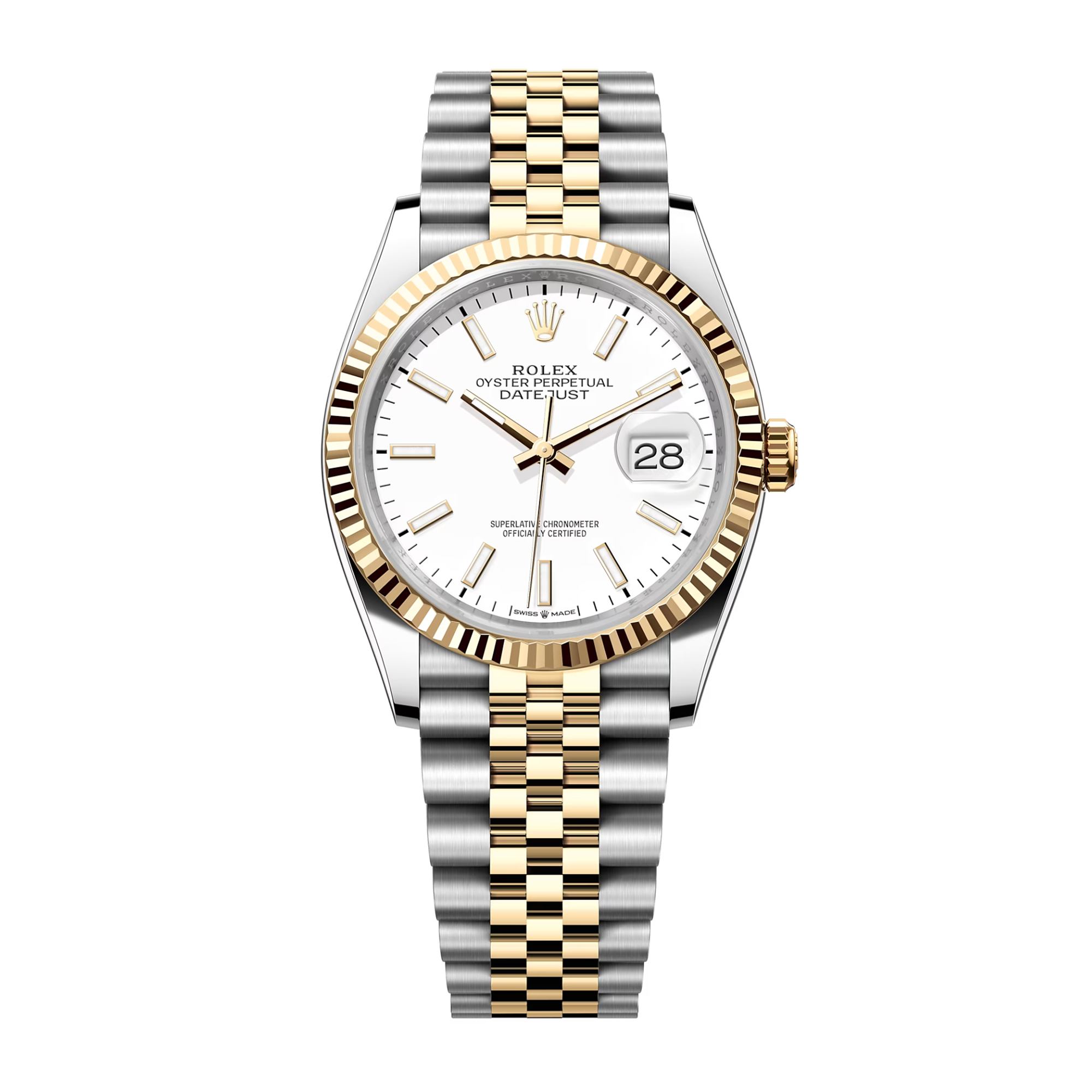 Datejust Yellow Gold & Steel Jubilee White Dial 36mm Product Image
