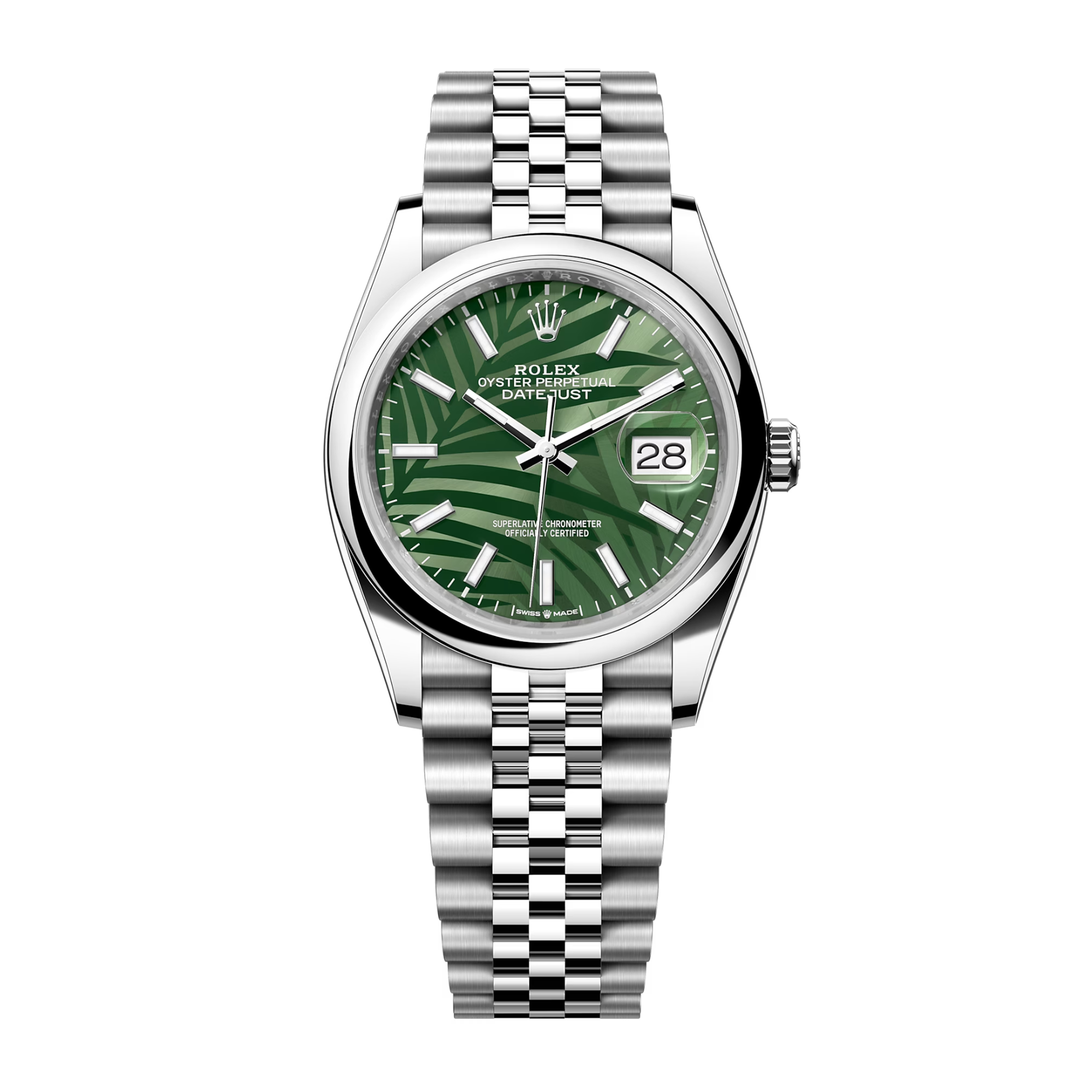 Datejust Steel Jubilee Palm Dial 36mm Product Image