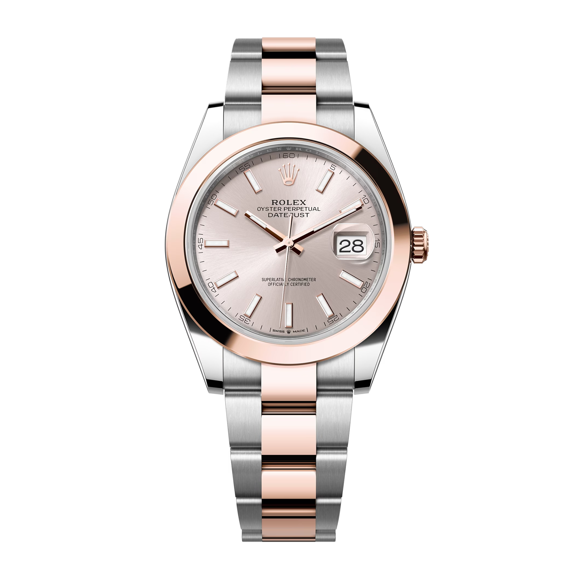 Datejust Rose Gold & Steel Pink Dial 41mm Product Image