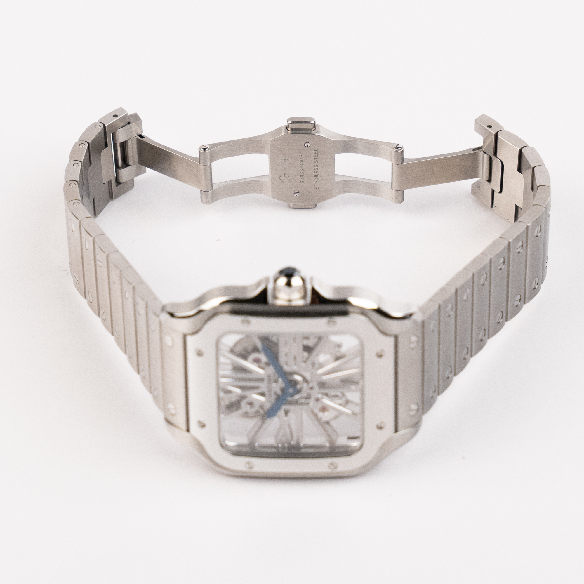 Santos de Cartier Steel Skeleton Dial 39mm Product Image 9