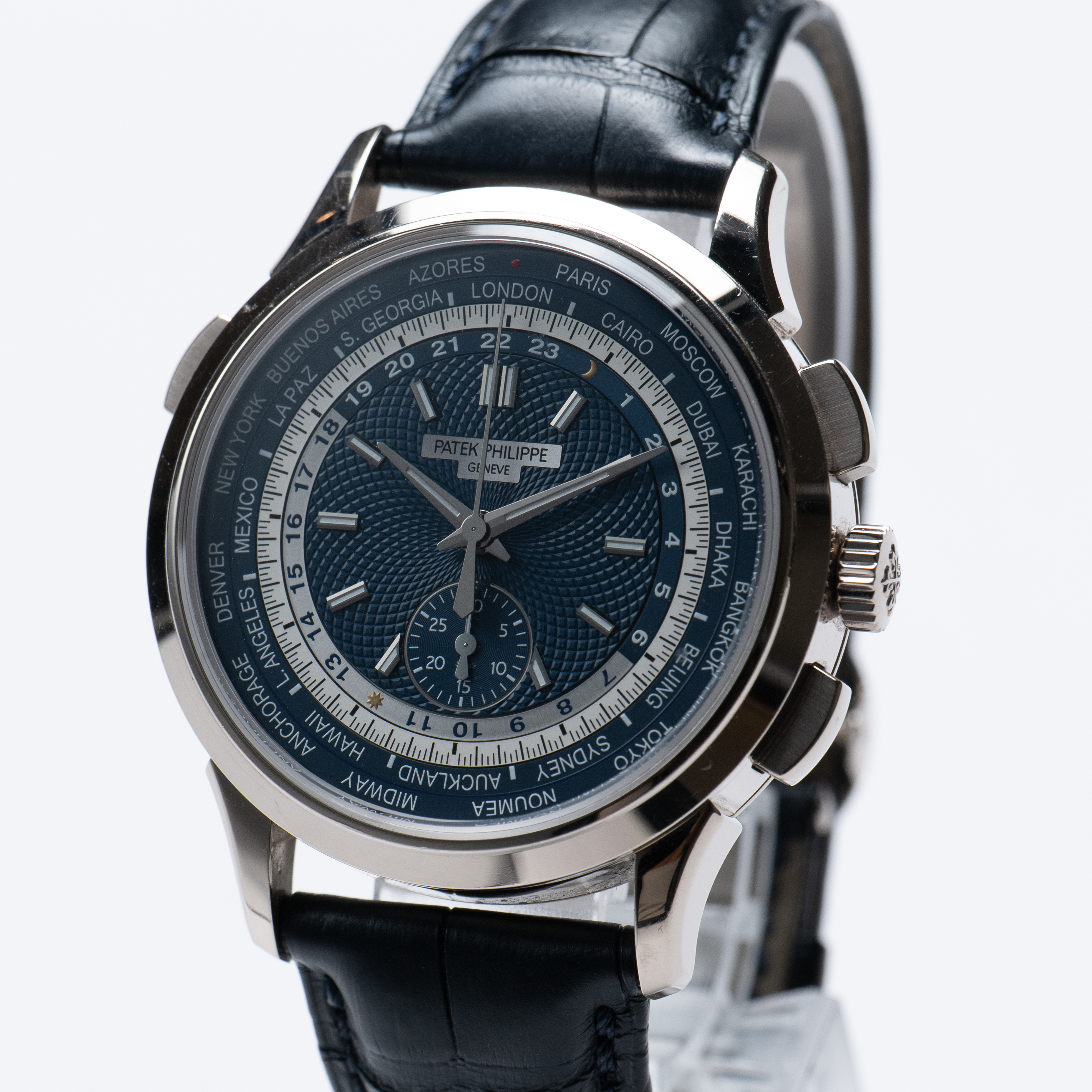 World Time Chronograph "Beijing" White Blue Blue Dial 39mm Product Image 1