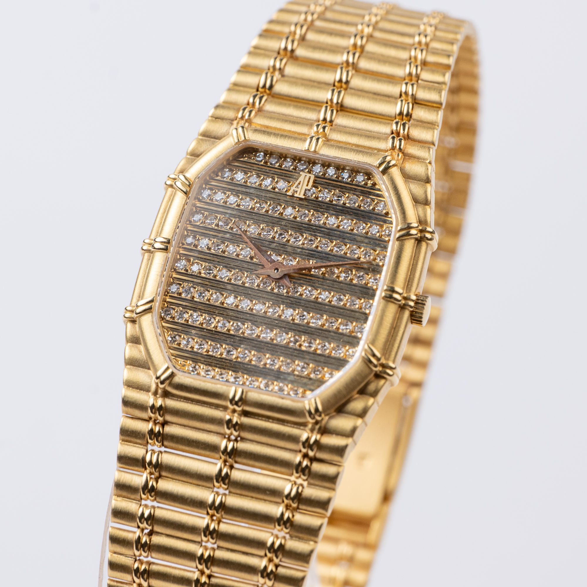 Vintage Bamboo Yellow Gold Pavé Dial 27mm Product Image 1