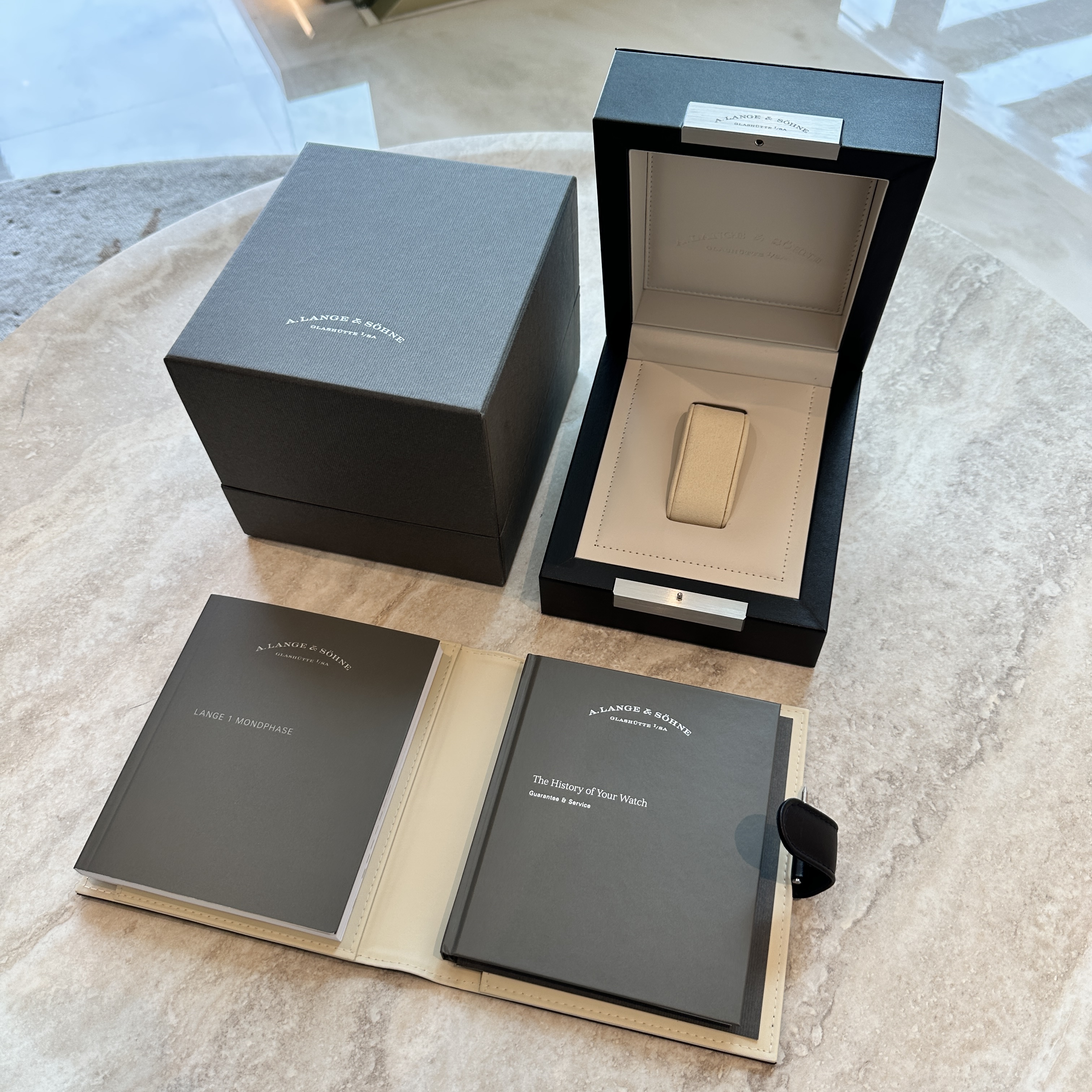 Lange 1 Moonphase White Gold Black Dial 38mm Product Image 10