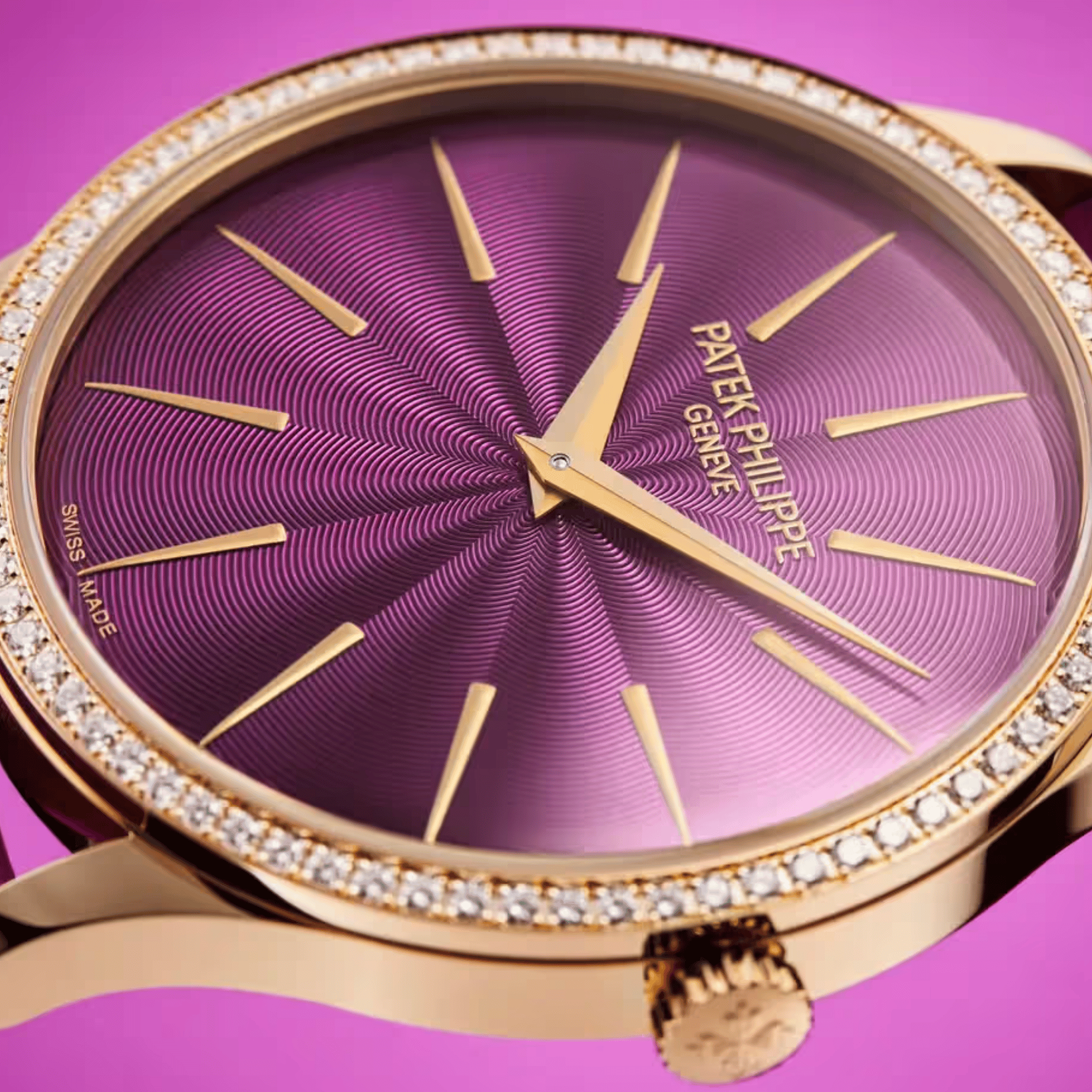 Calatrava Rose Gold Diamond Purple Dial 35mm Product Image 1