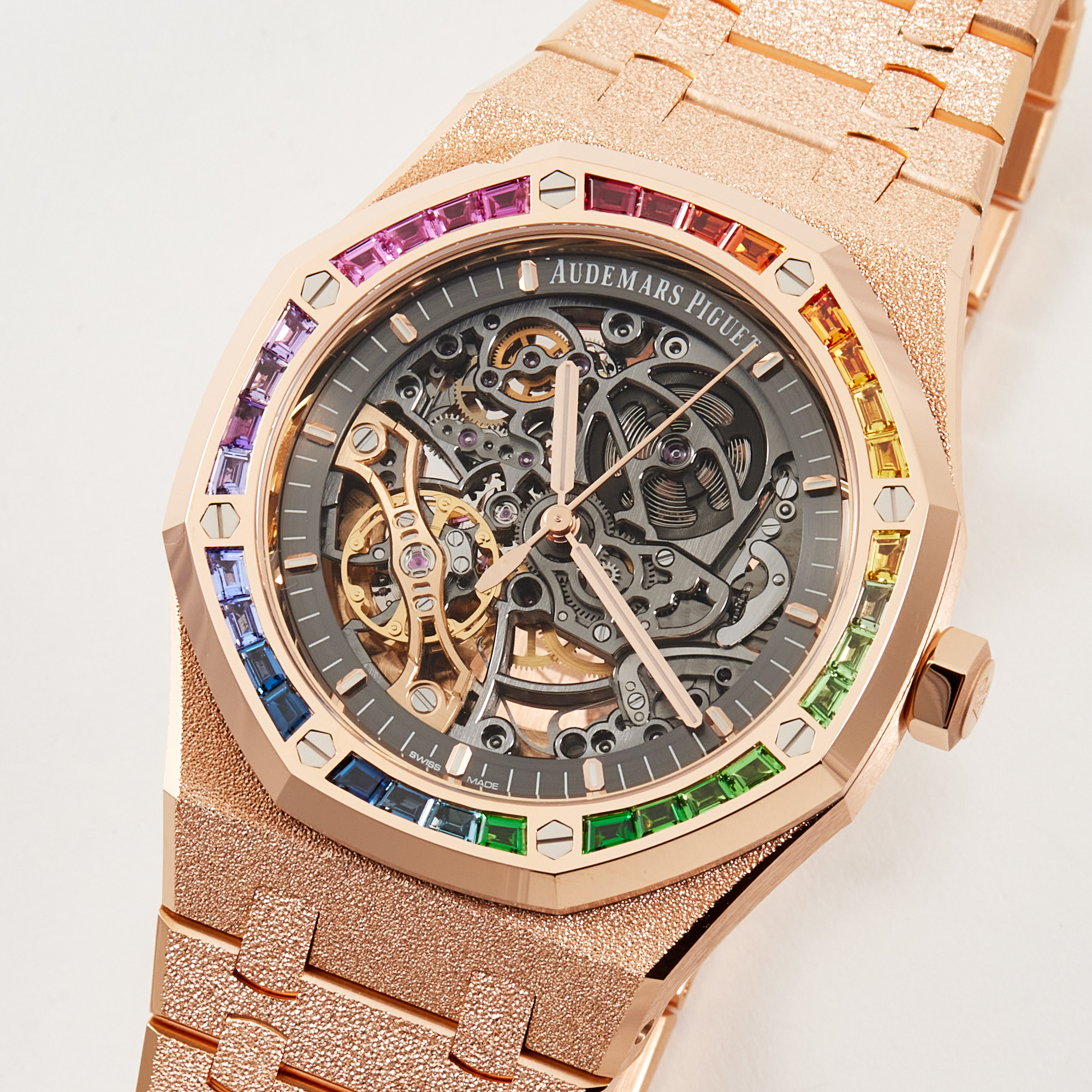 Royal Oak Double Balance Wheel Openworked Rose Gold Rainbow 41mm Product Image 1