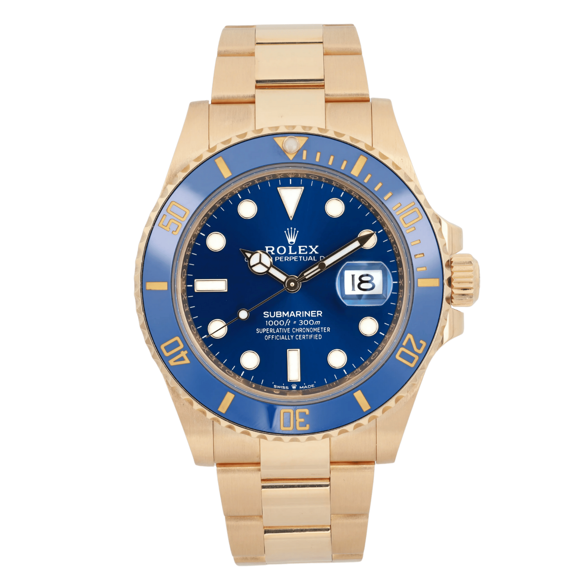 Submariner  Date Yellow Gold Blue Dial 41mm Product Image 1