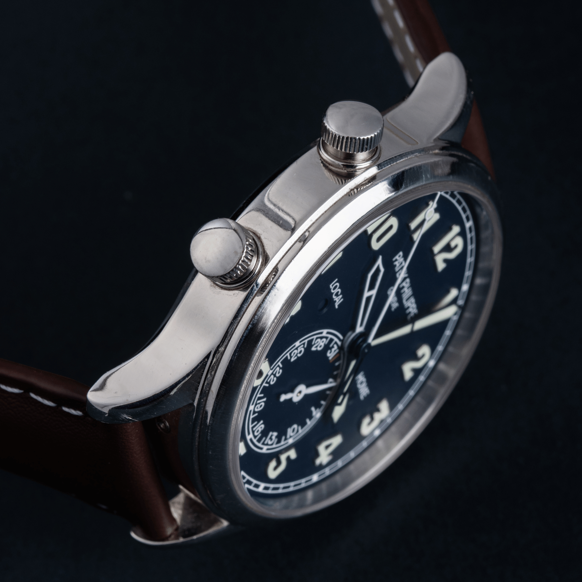 Complications Calatrava Pilot Travel Time White Gold Blue Dial 42mm Product Image 7