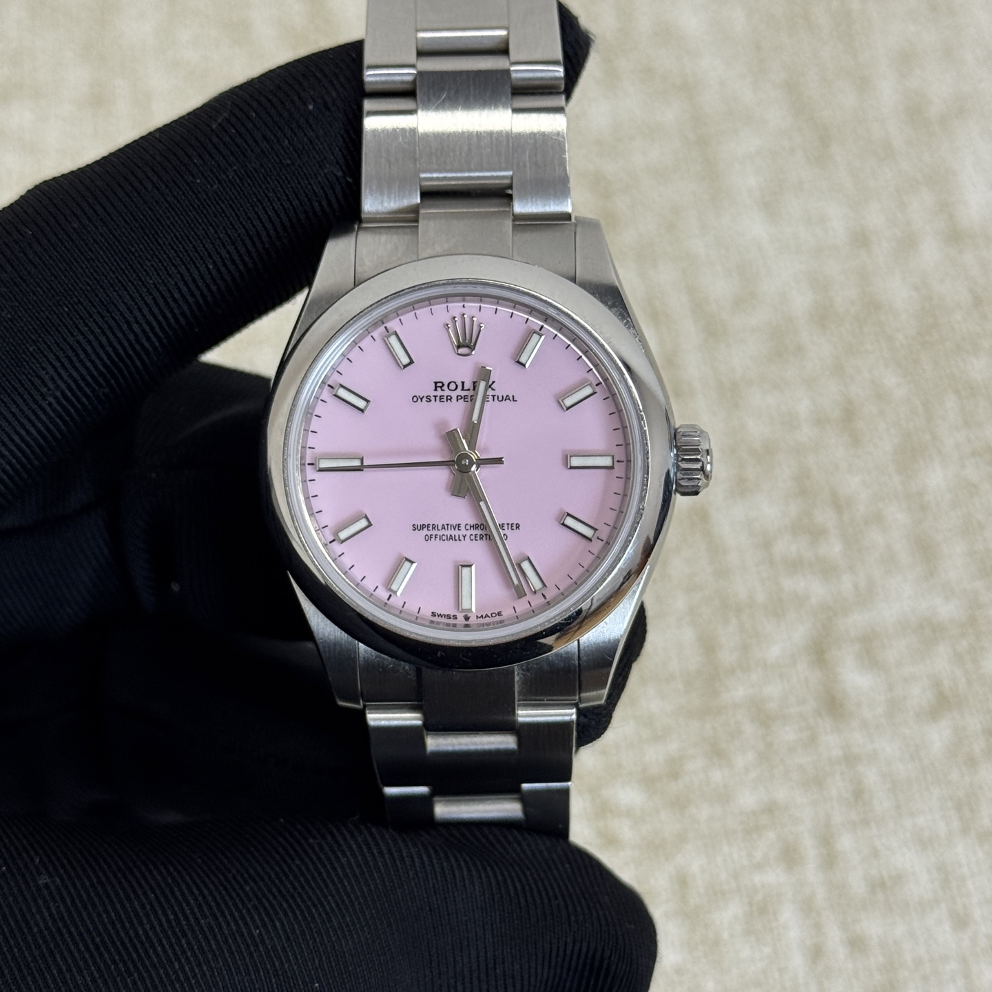 Oyster Perpetual Steel Pink Dial 31mm Product Image 1