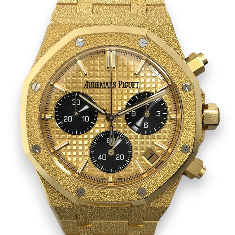 Royal Oak Chronograph Frosted Yellow Gold Champagne Dial 41mm Product Image 5
