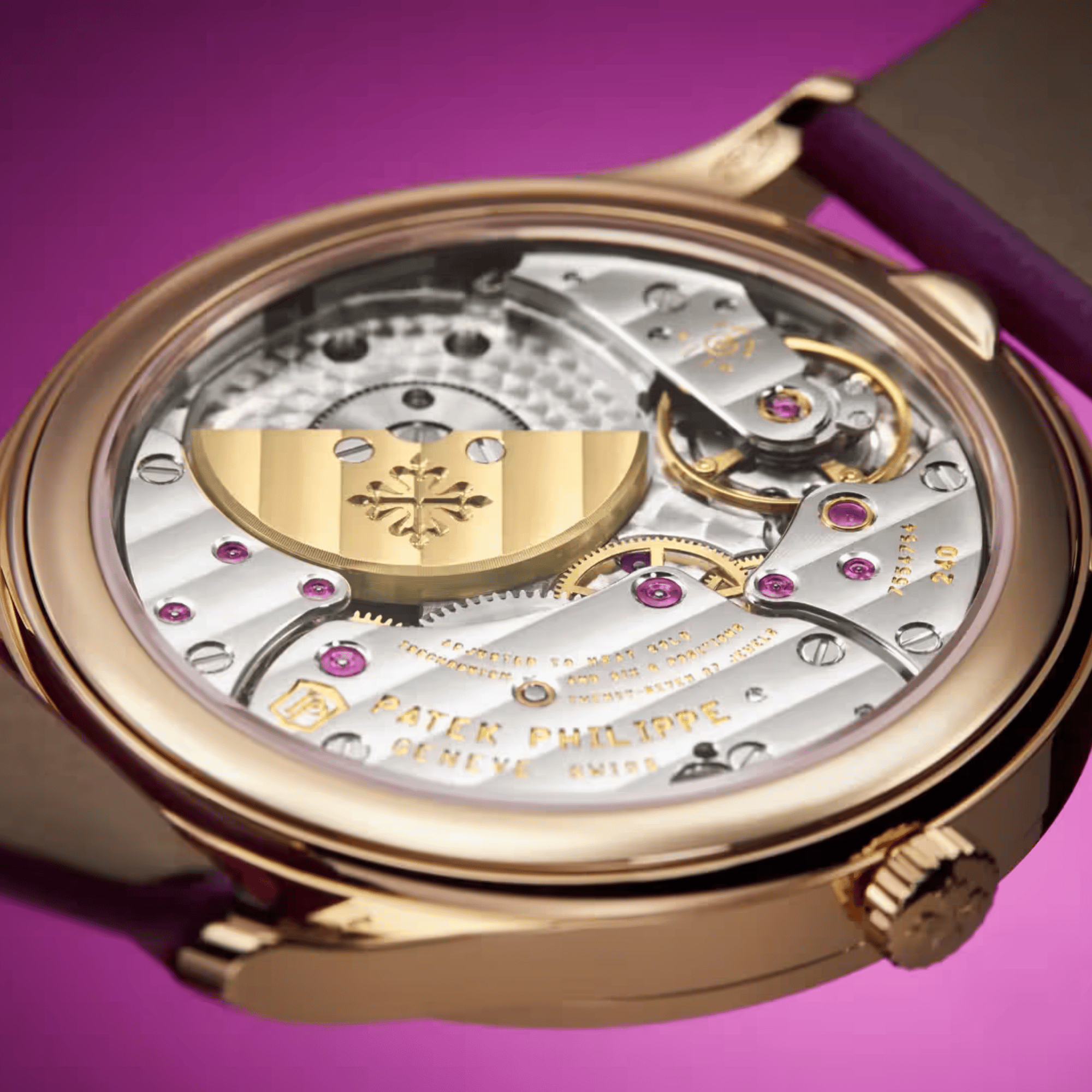 Calatrava Rose Gold Diamond Purple Dial 35mm Product Image 3