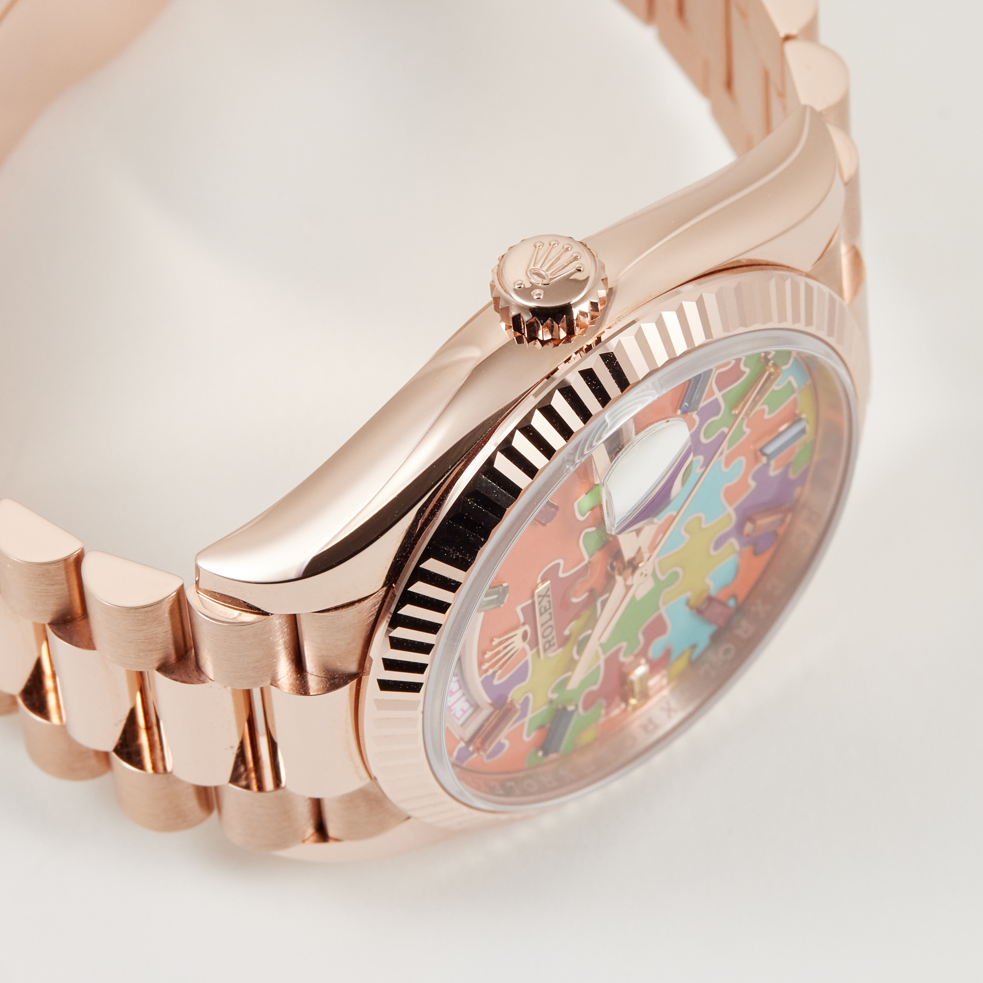 Day-Date Rose Gold Multi-Color Puzzle Dial 36mm Product Image 4