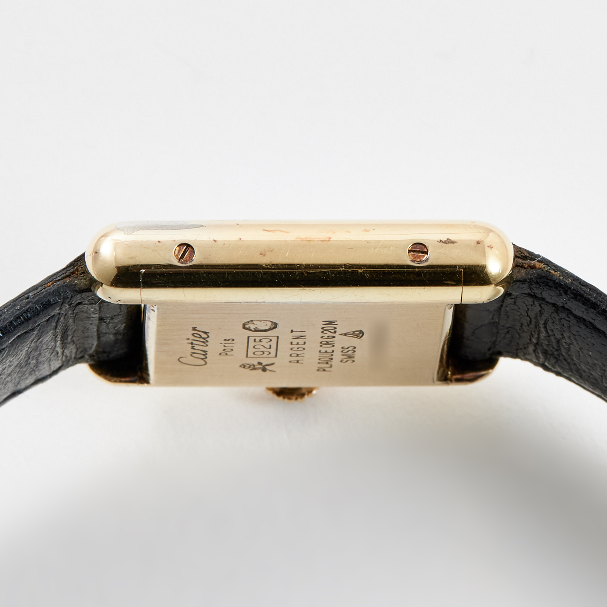 Vintage Tank Vermeil Gold Plated Black Dial 21mm Product Image 6