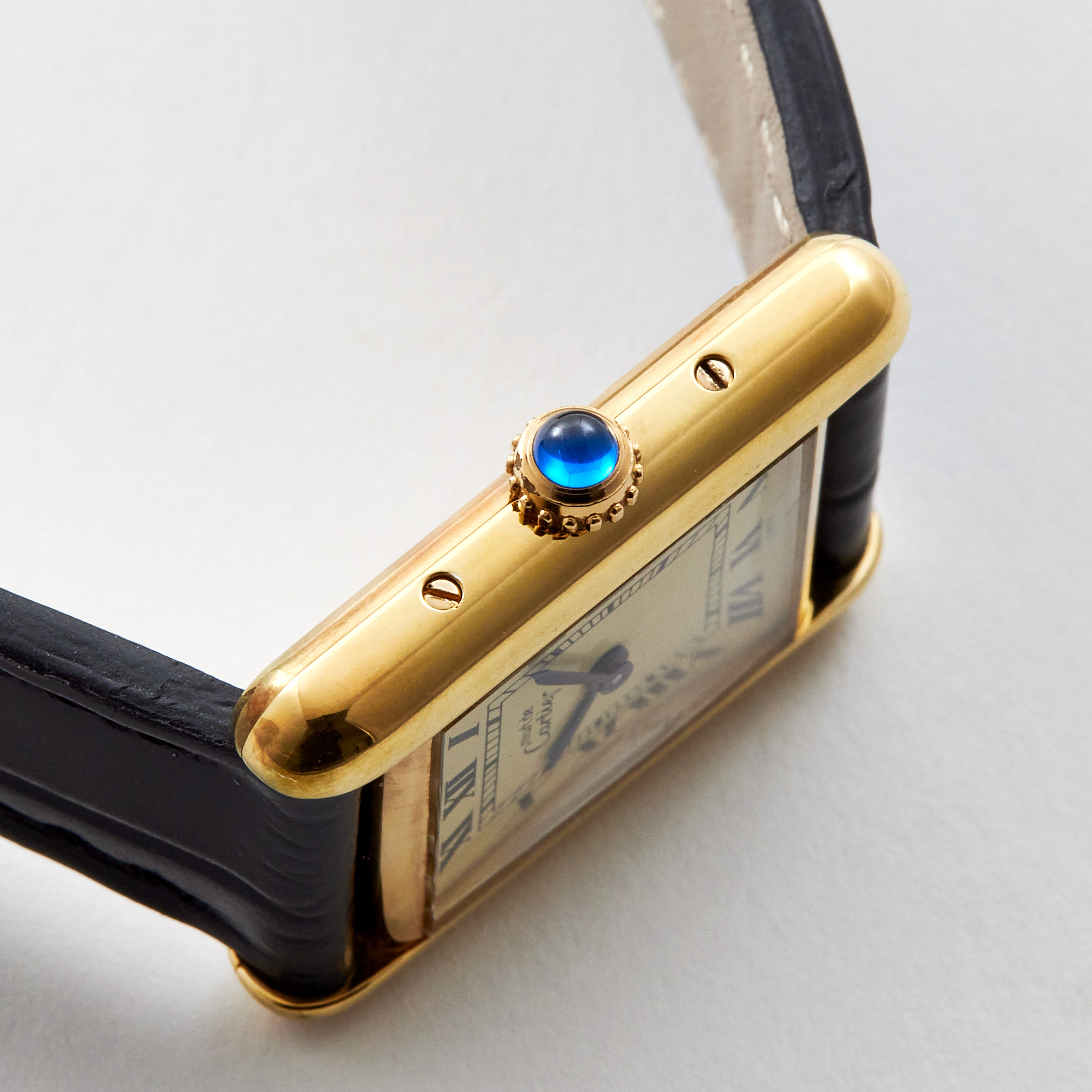 Vintage Tank Gold Plated White Dial 20mm Product Image 4