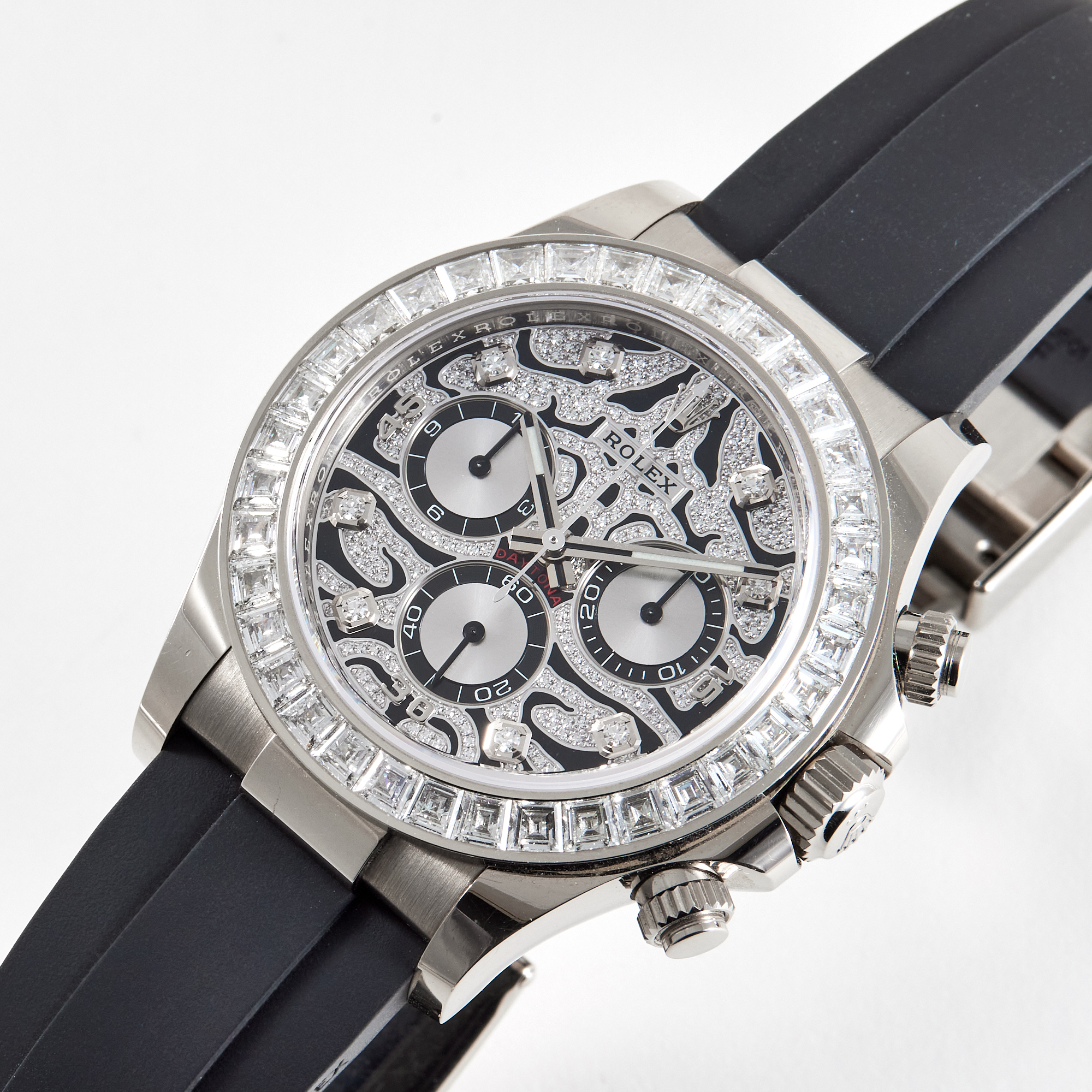 Daytona "Eye of the Tiger" White Gold Pave Dial 40mm Product Image 1
