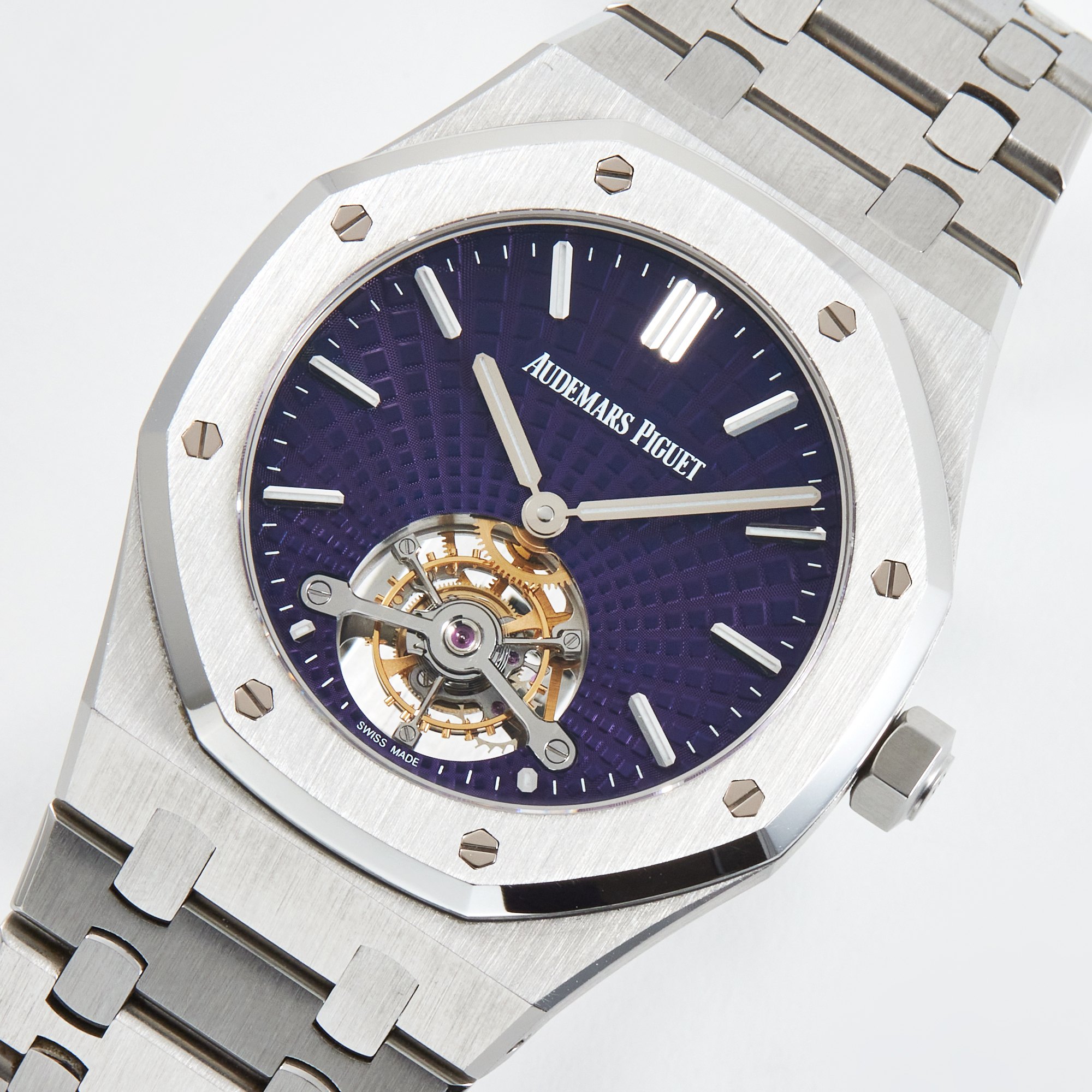 Royal Oak Tourbillon Extra-Thin Steel Purple Dial 41mm Product Image 1