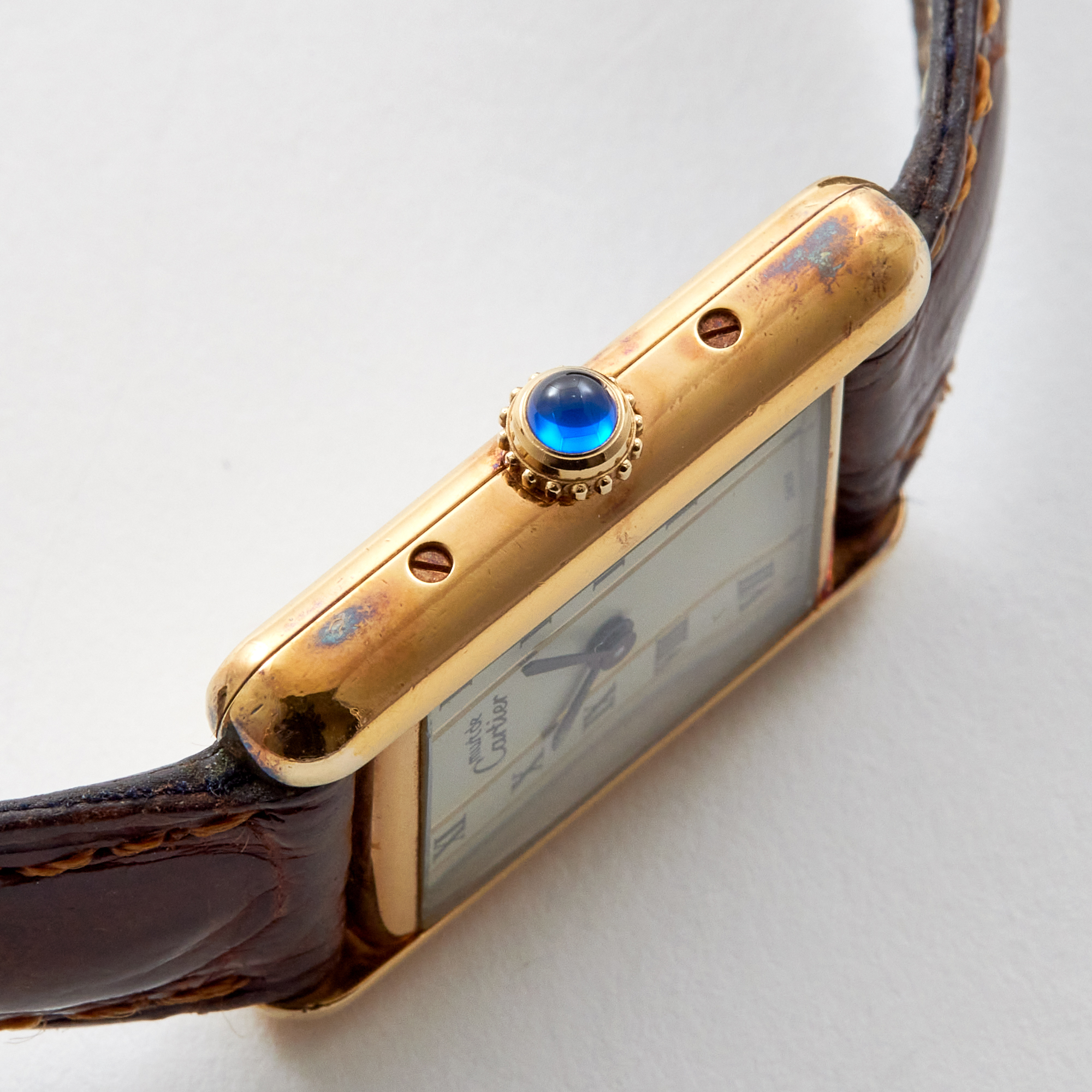 Vintage Tank Gold Plated White Dial 21mm Product Image 4