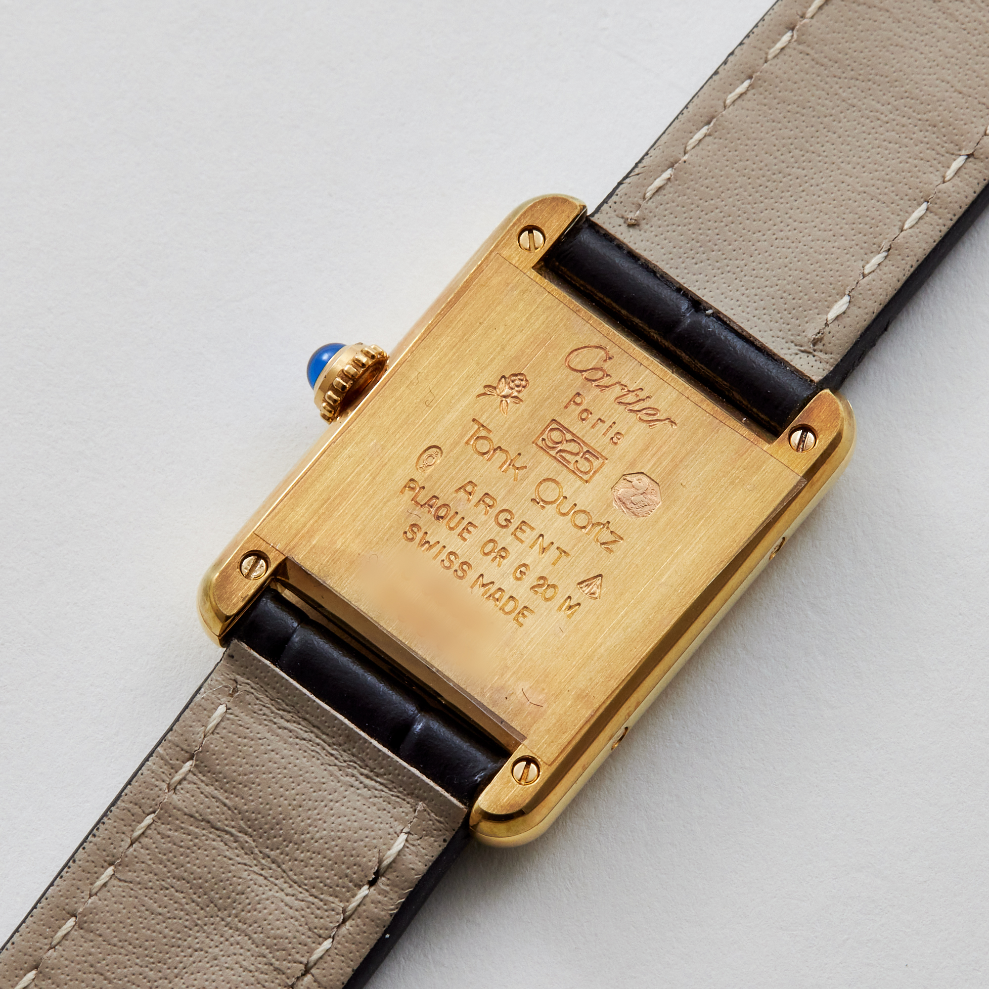 Vintage Tank Gold Plated White Dial 20mm Product Image 7