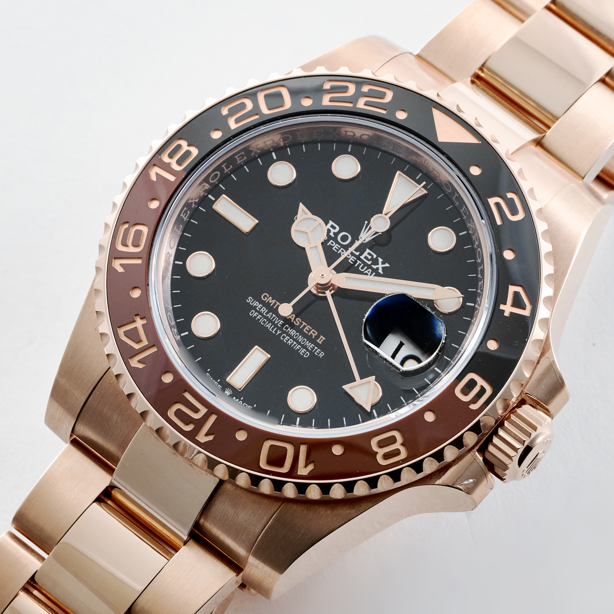 GMT-Master II "Rootbeer" Rose Gold Black Dial 40mm Product Image 1