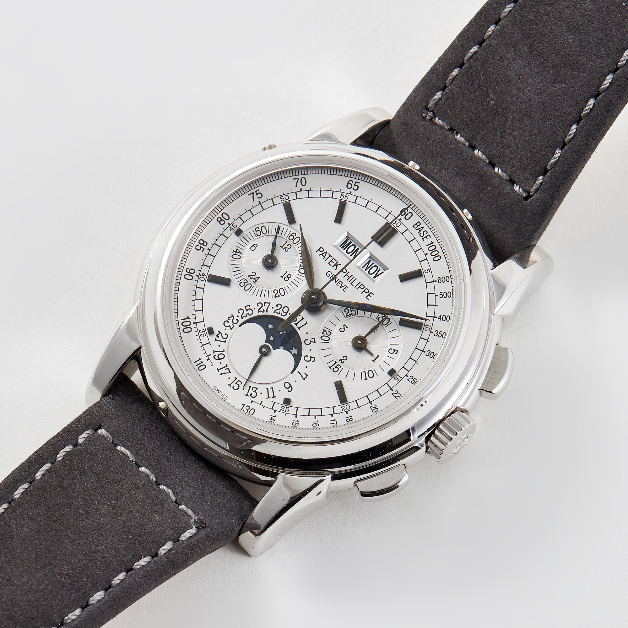 Perpetual Calendar Chronograph White Gold Silver Dial 40mm Product Image 1