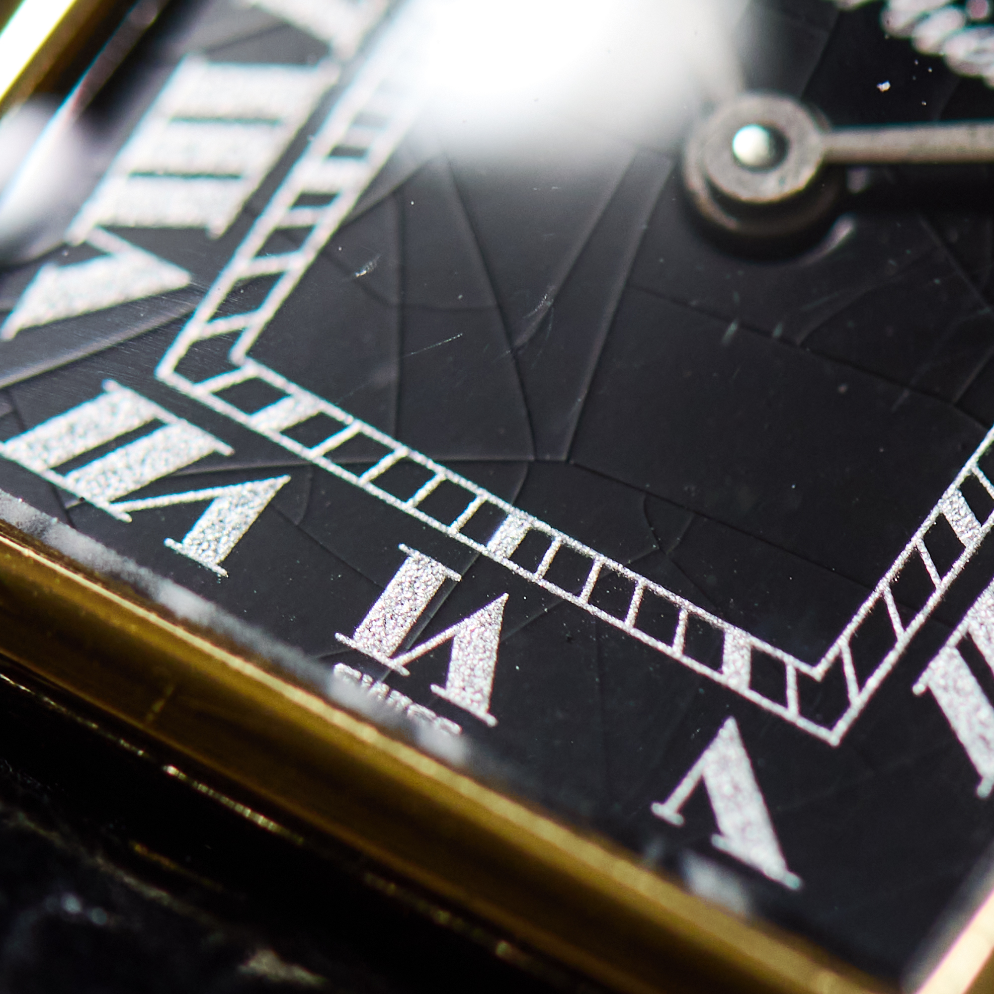 Vintage Tank Vermeil Gold Plated Black Dial 21mm Product Image 10