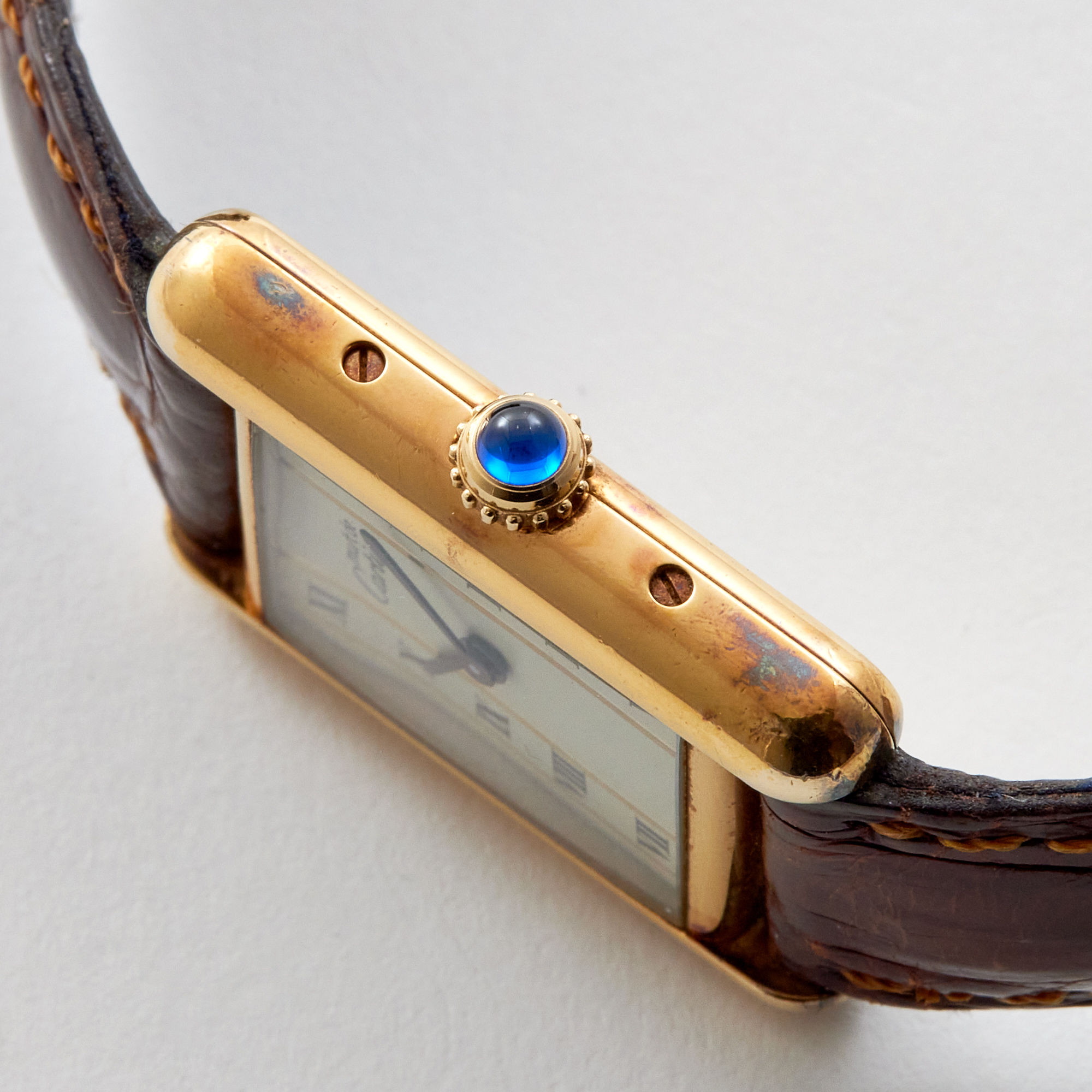 Vintage Tank Gold Plated White Dial 21mm Product Image 3