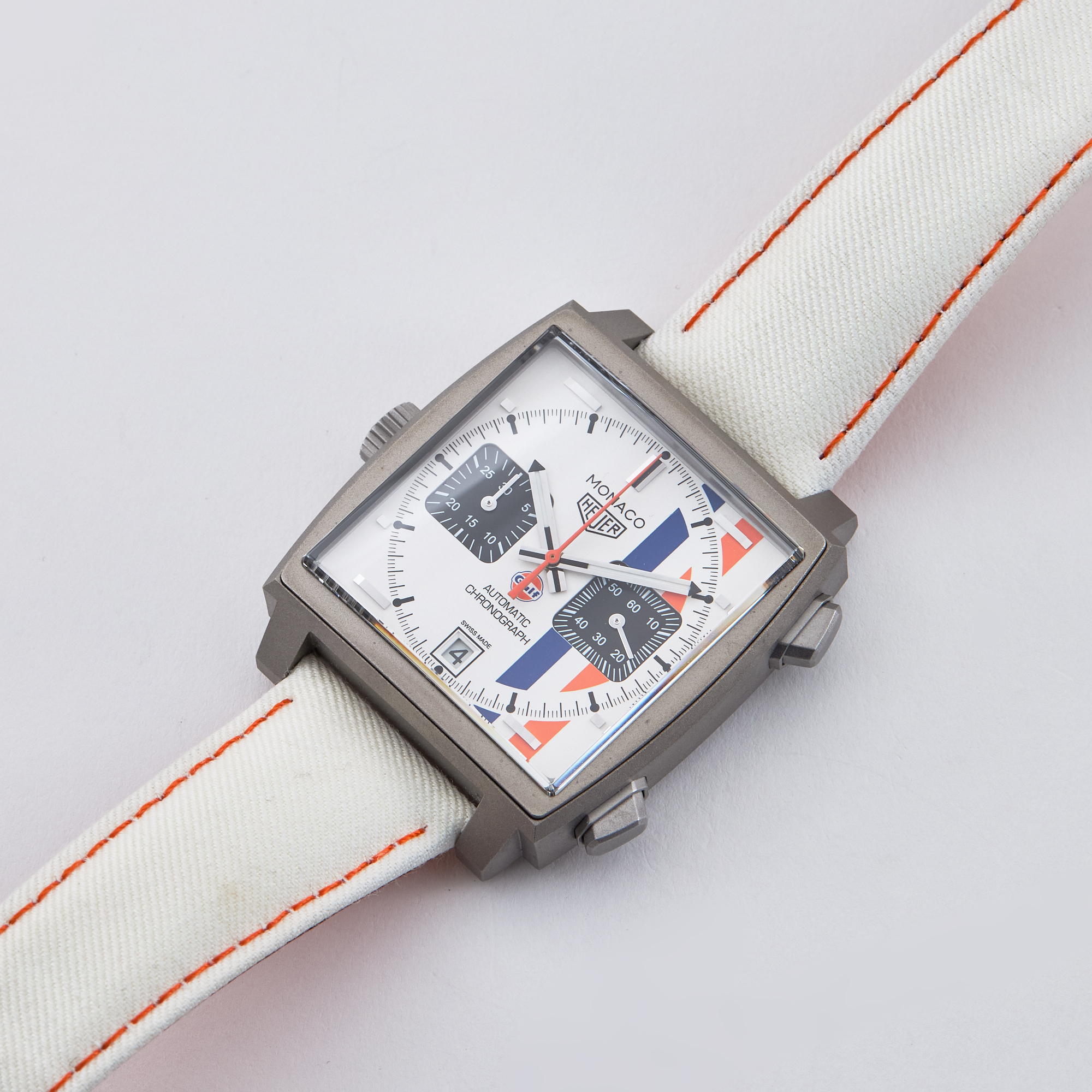 Monaco Chronograph x Gulf Titanium Silver Dial 39mm Product Image 1
