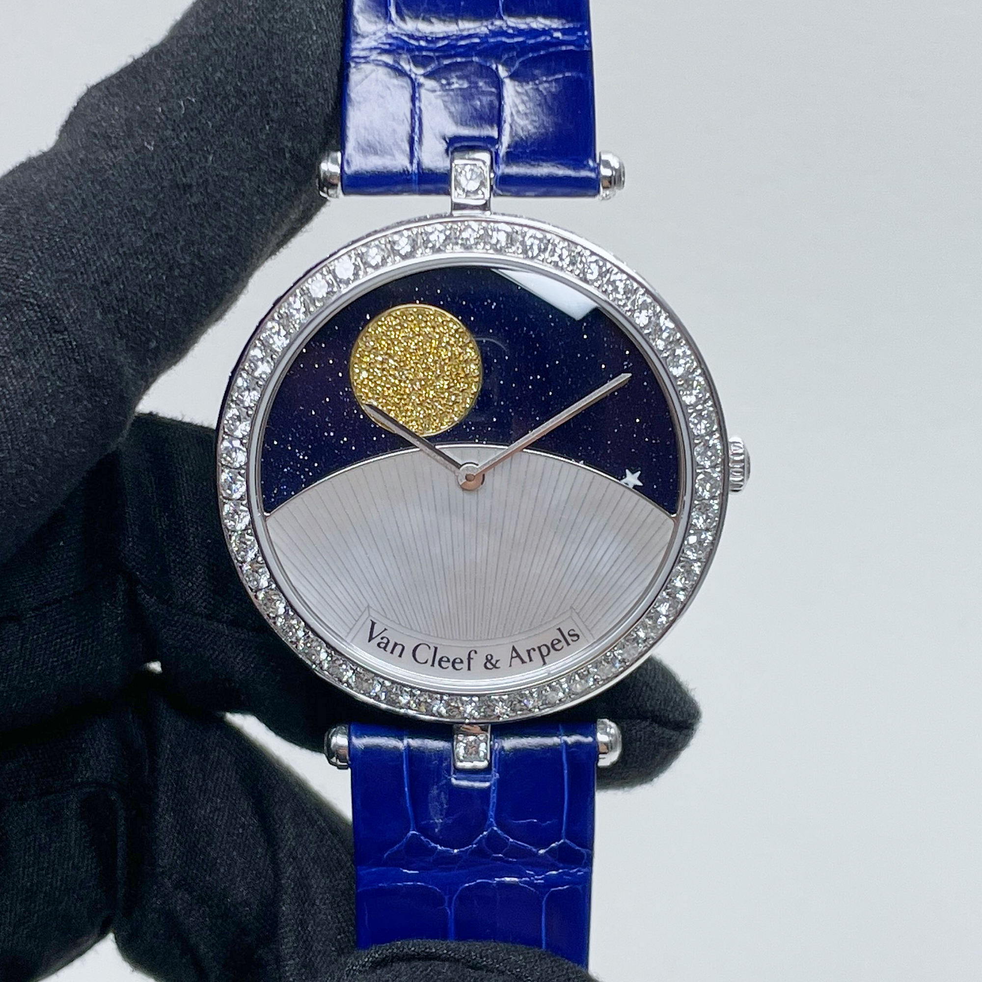 Lady Arpels Jour Nuit White Gold DIamond Mother of Pearl Dial 38mm Product Image 1