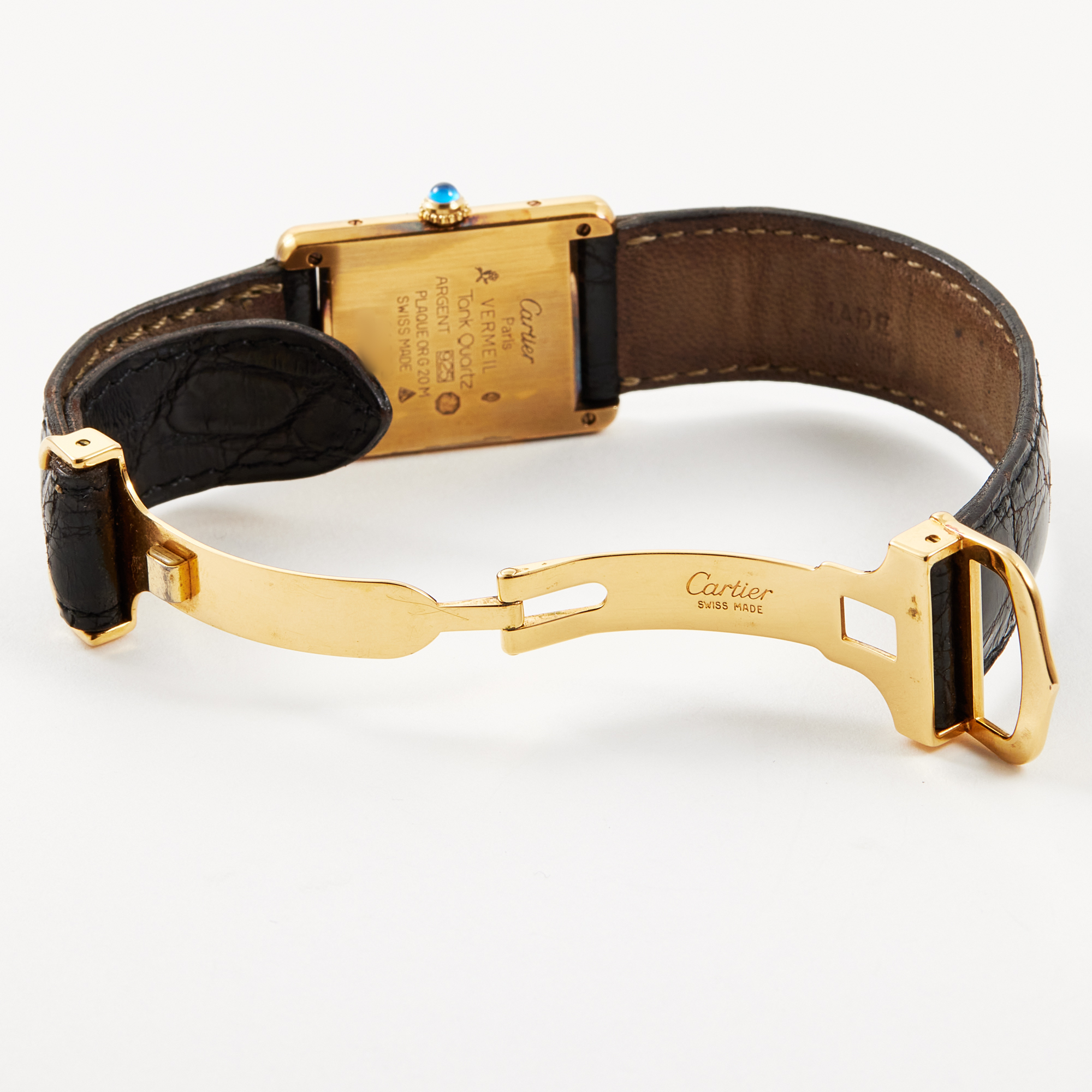 Tank Vermeil Gold Plated Black Dial 20mm Product Image 9