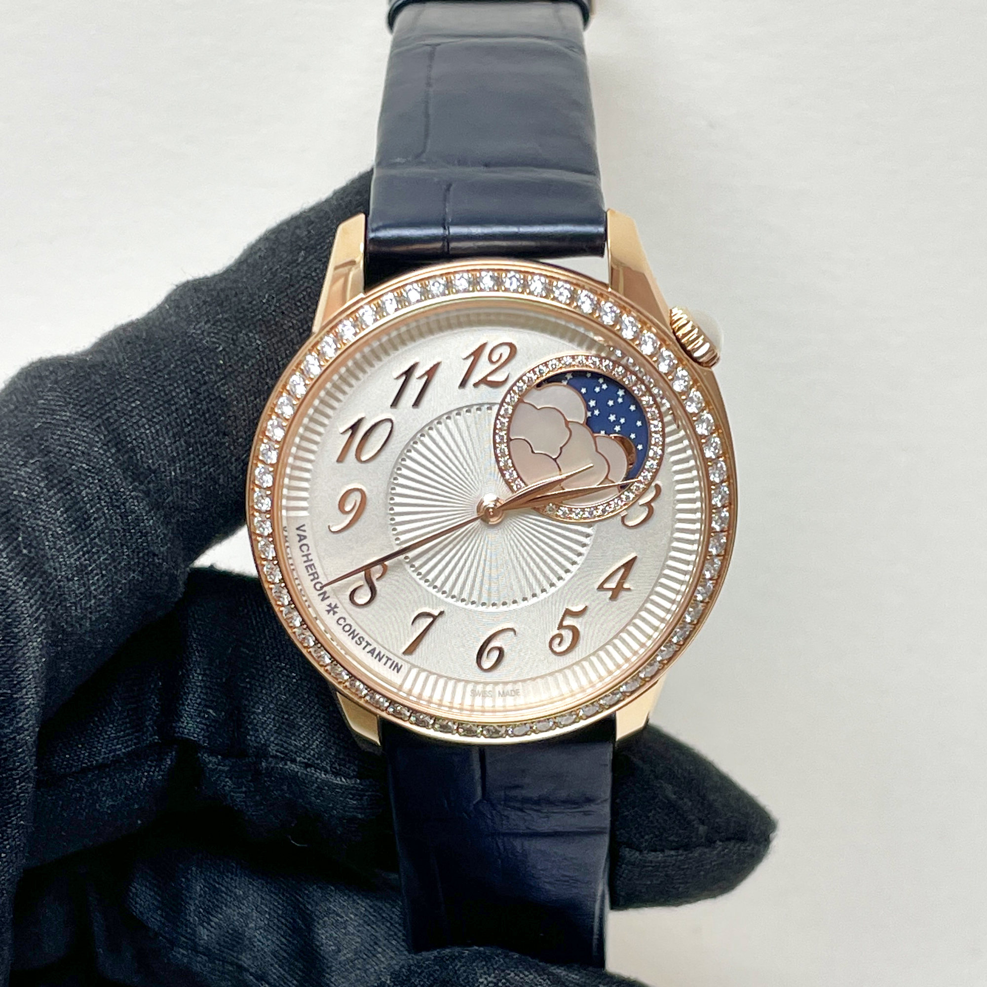 Égérie Moonphase Rose Gold Diamond White Dial 37mm Product Image 1