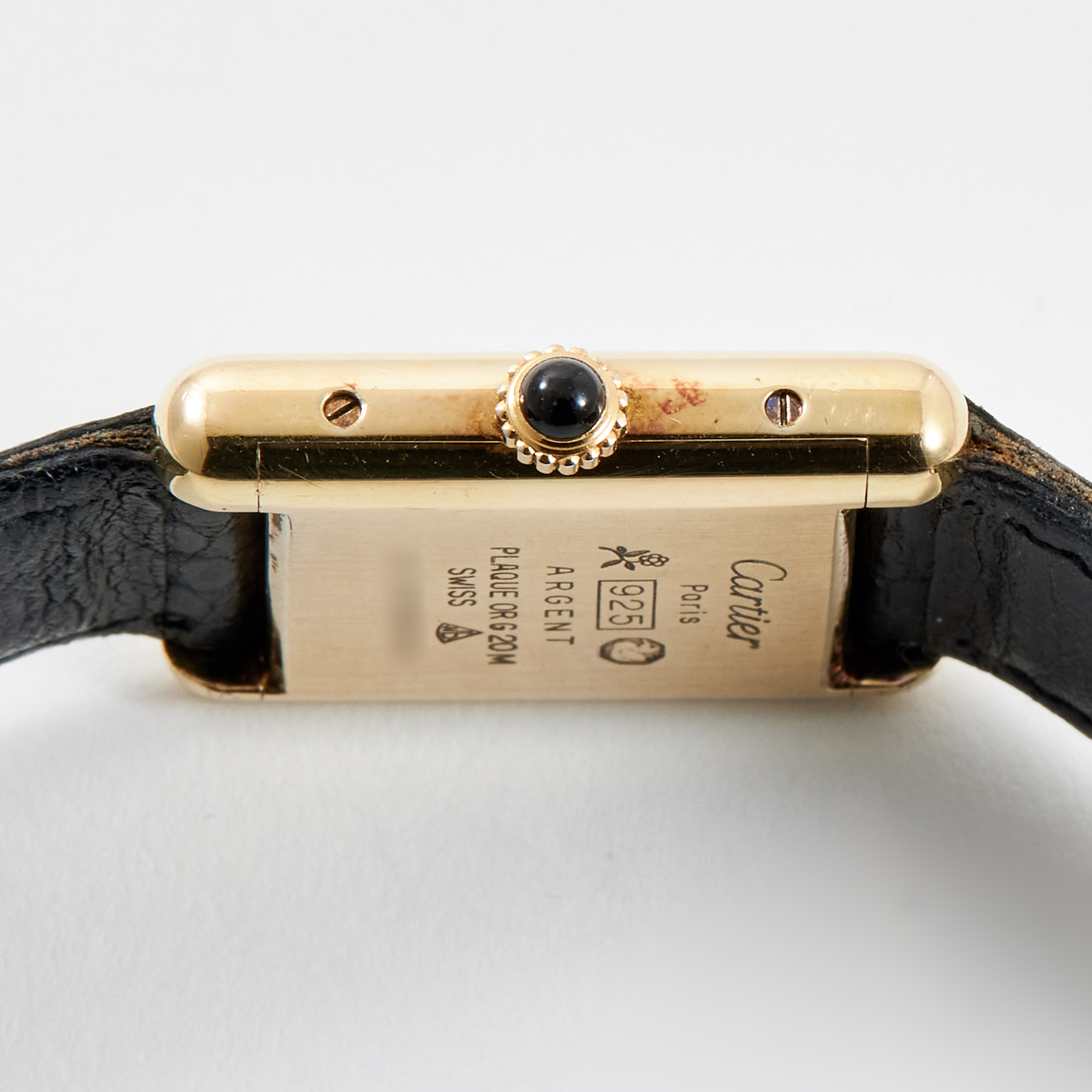 Vintage Tank Vermeil Gold Plated Black Dial 21mm Product Image 5