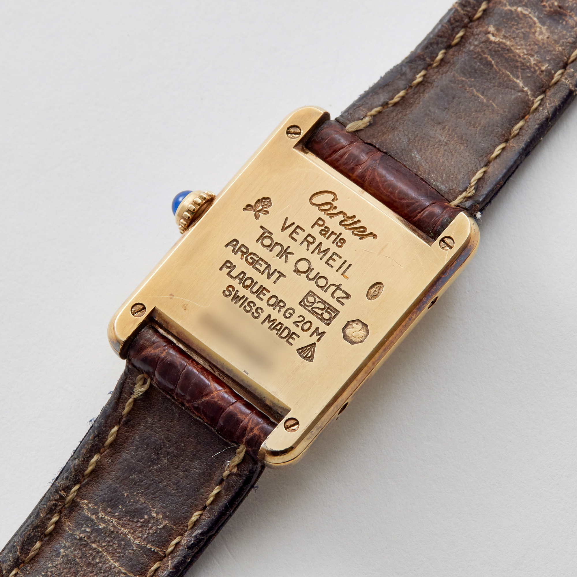 Vintage Tank Gold Plated White Dial 21mm Product Image 7