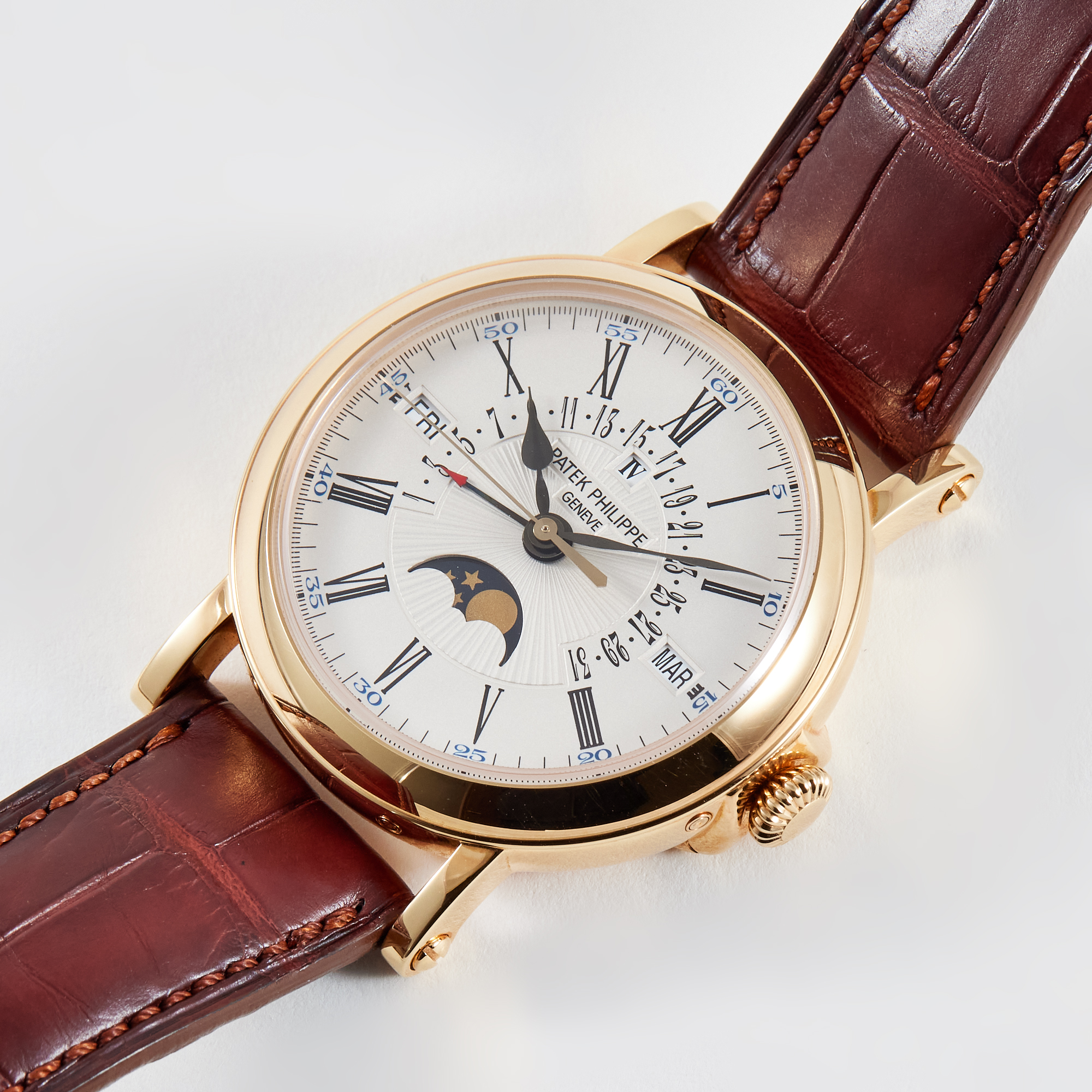 Perpetual Calendar Retrograde Date Yellow Gold White Dial 38mm Product Image 1