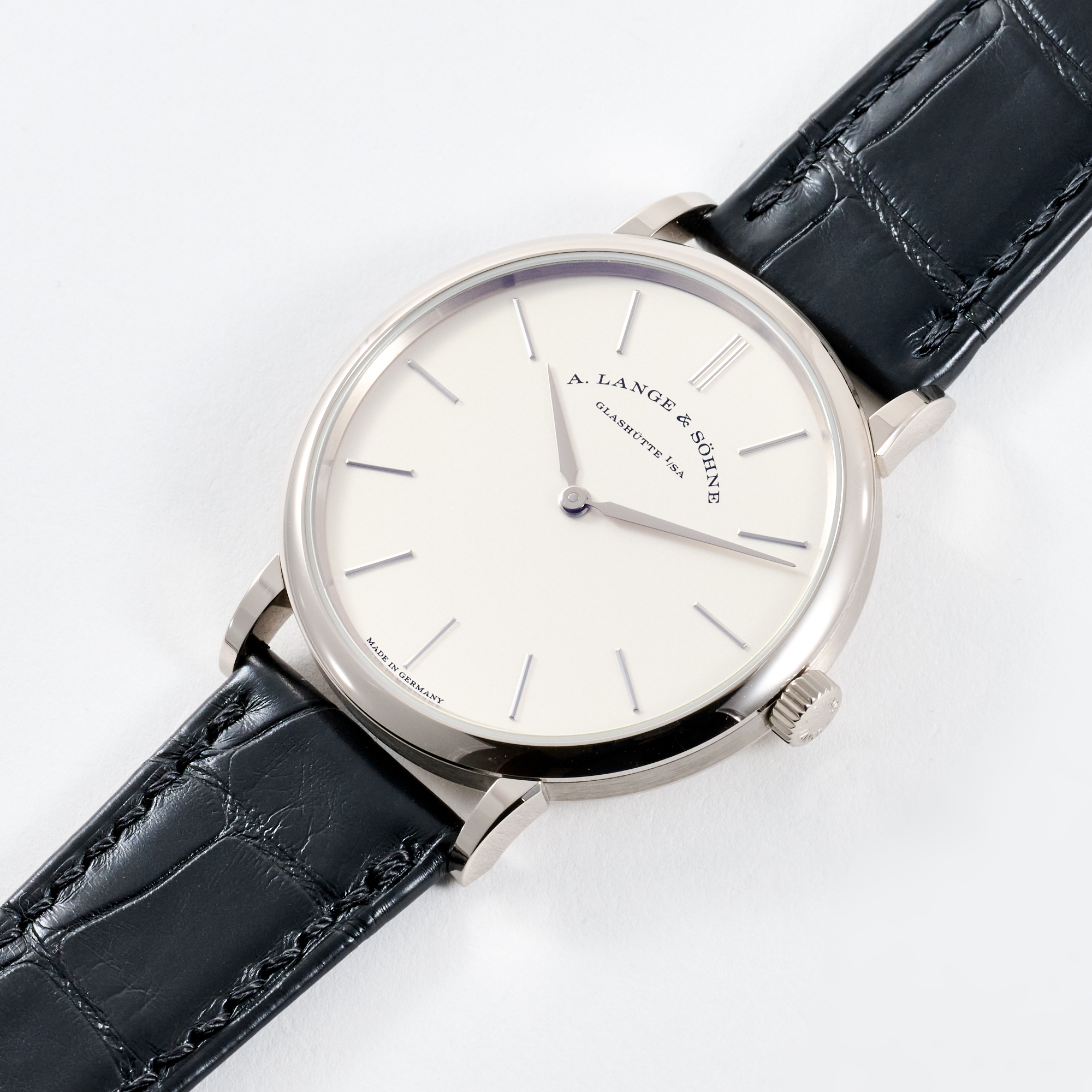 Saxonia Thin White Gold Silver Dial 37mm Product Image 1