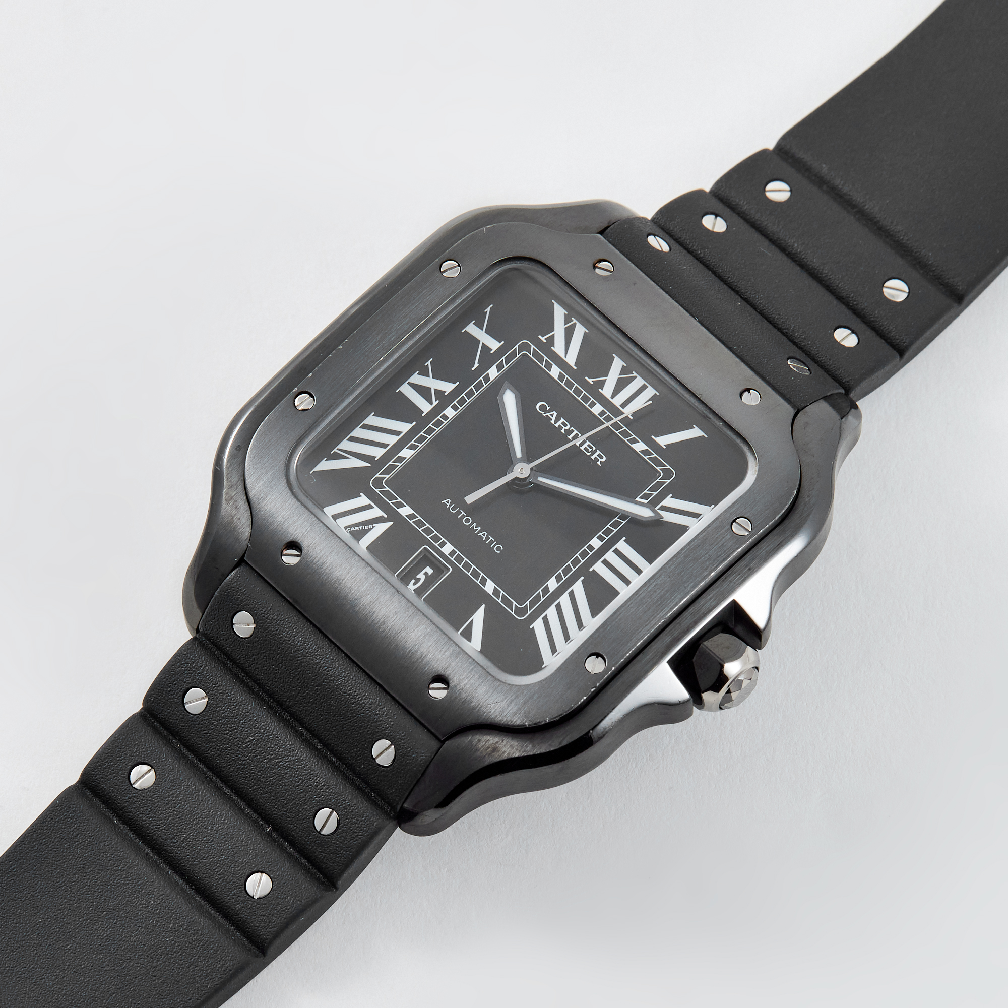 Santos de Cartier Steel Black Dial 39mm Product Image 1