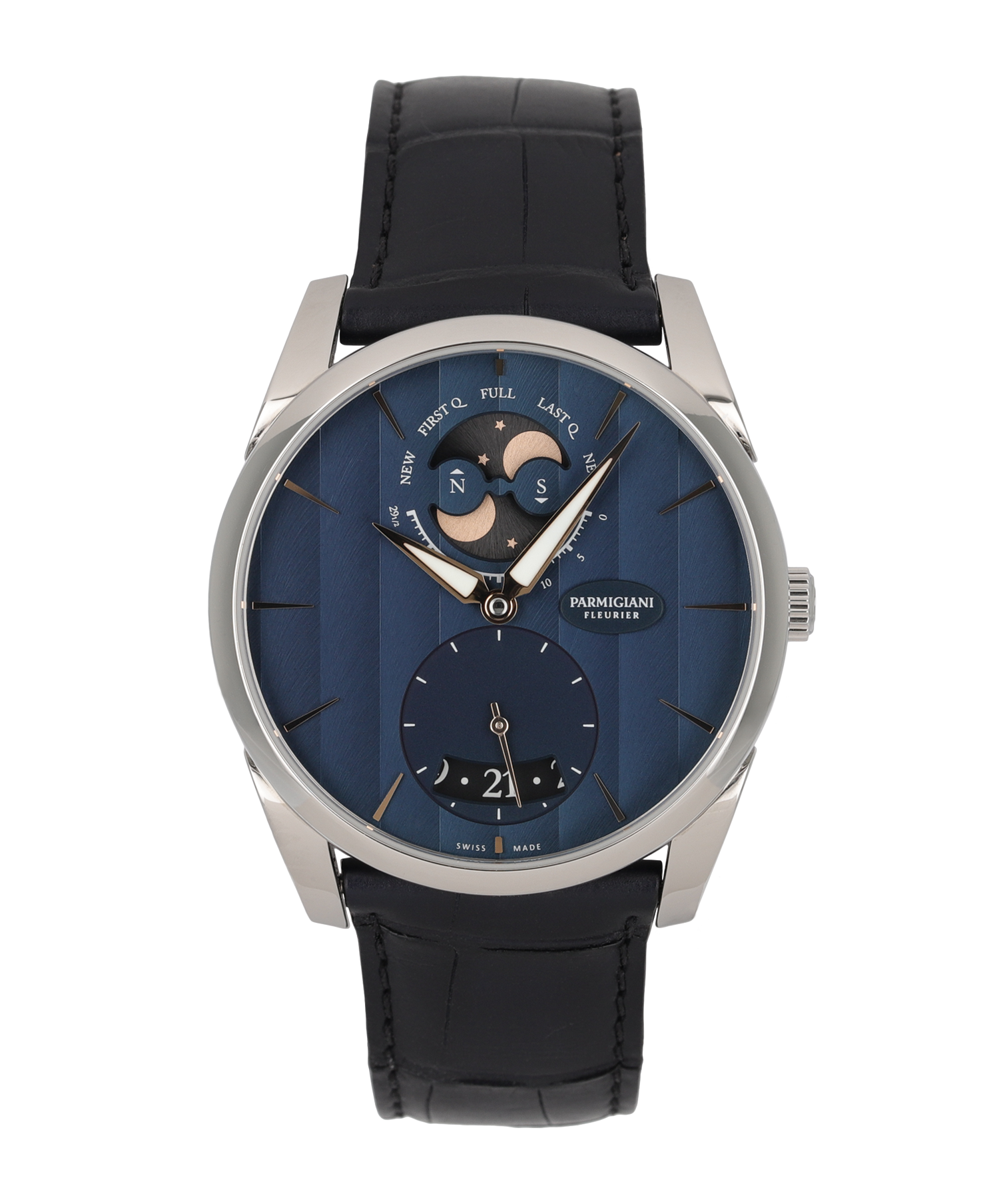 Tonda 1950 Lune Steel Blue Dial 39mm Product Image