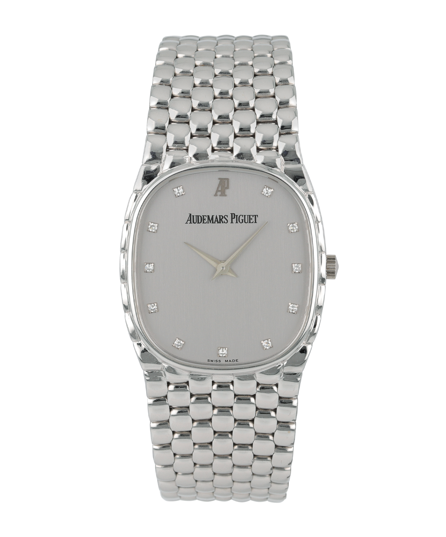 Vintage White Gold Diamond Silver Dial 35mm Product Image